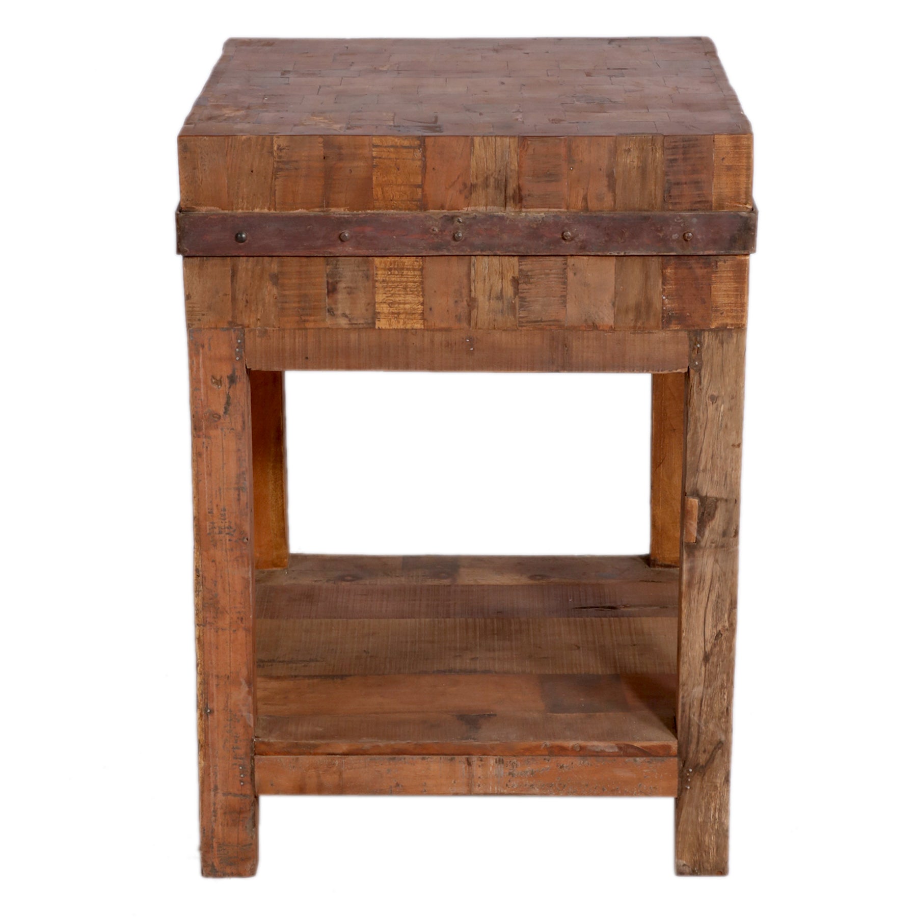 Reclaimed Solid Wood Bar Table End Table