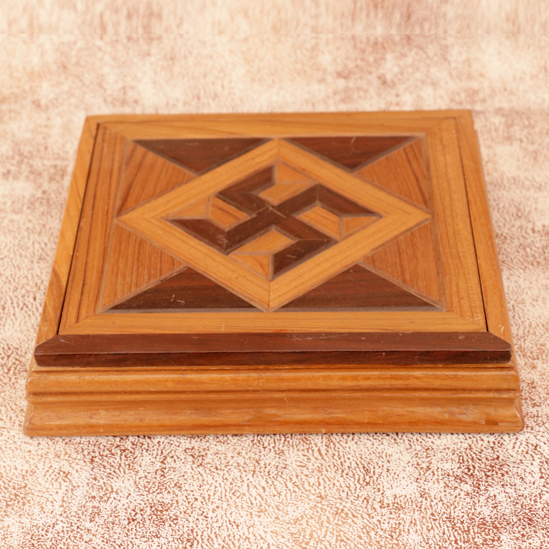 Swastika Pattern Box Wooden Box