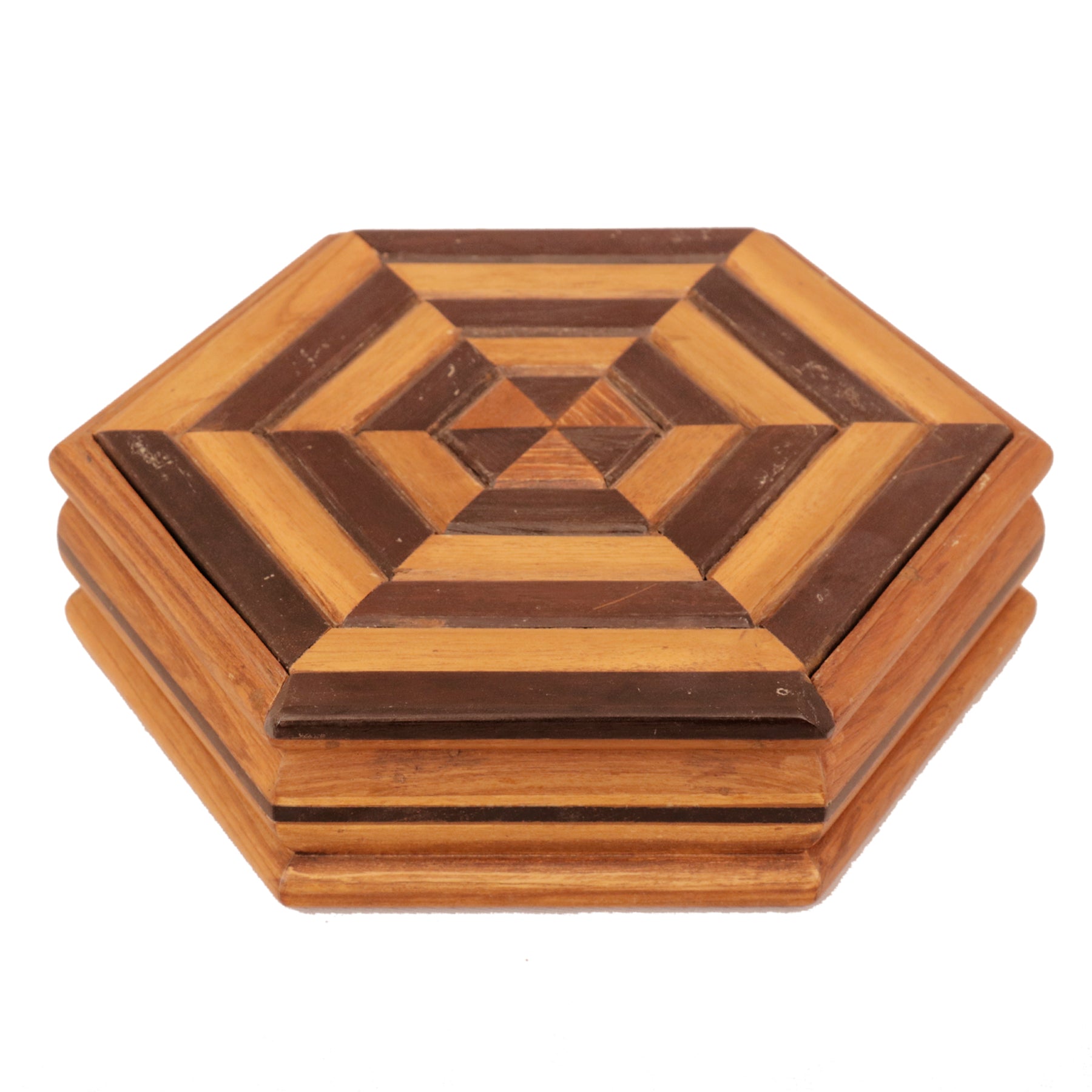 Striped Fan Box Wooden Box