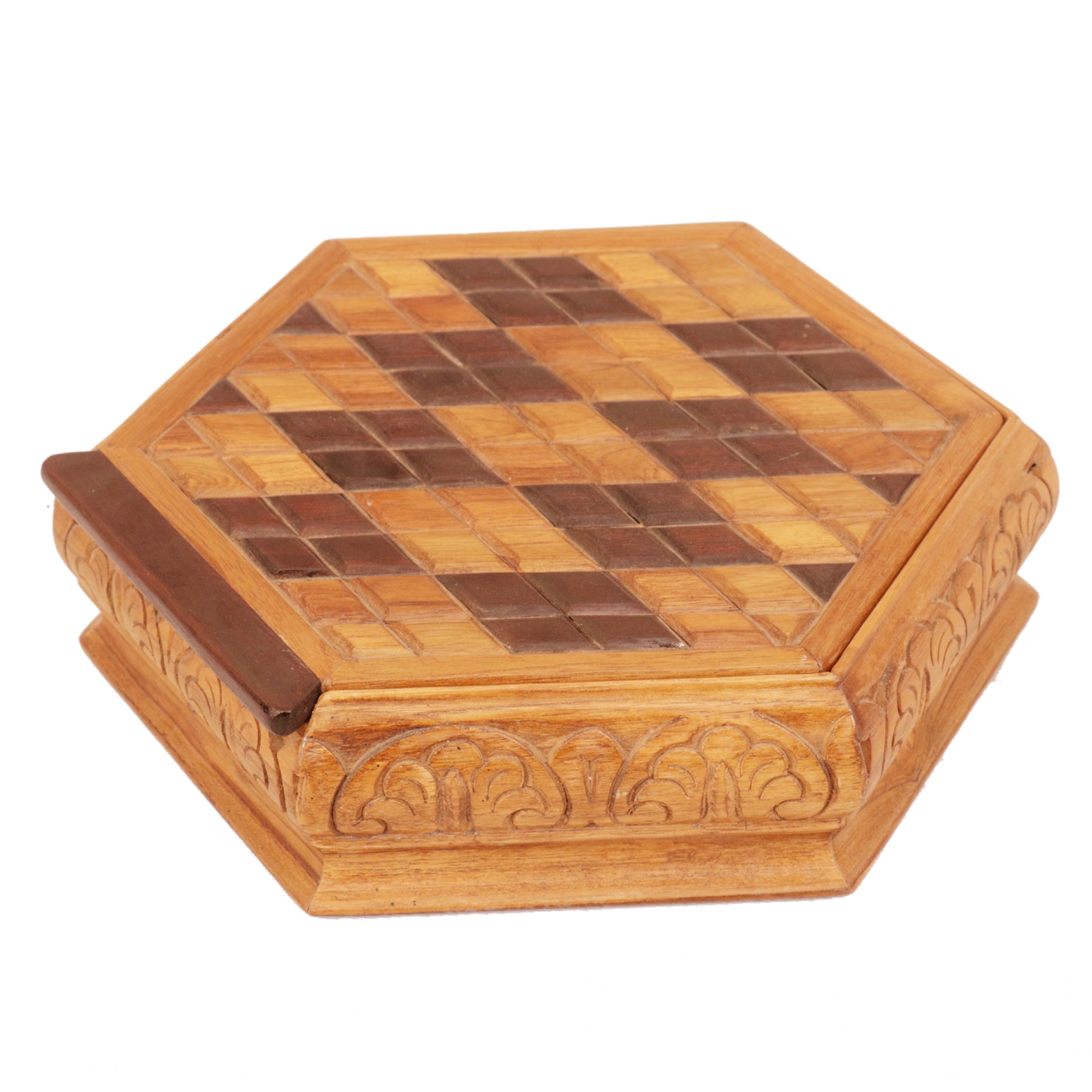 Checkered Diamond Box Wooden Box