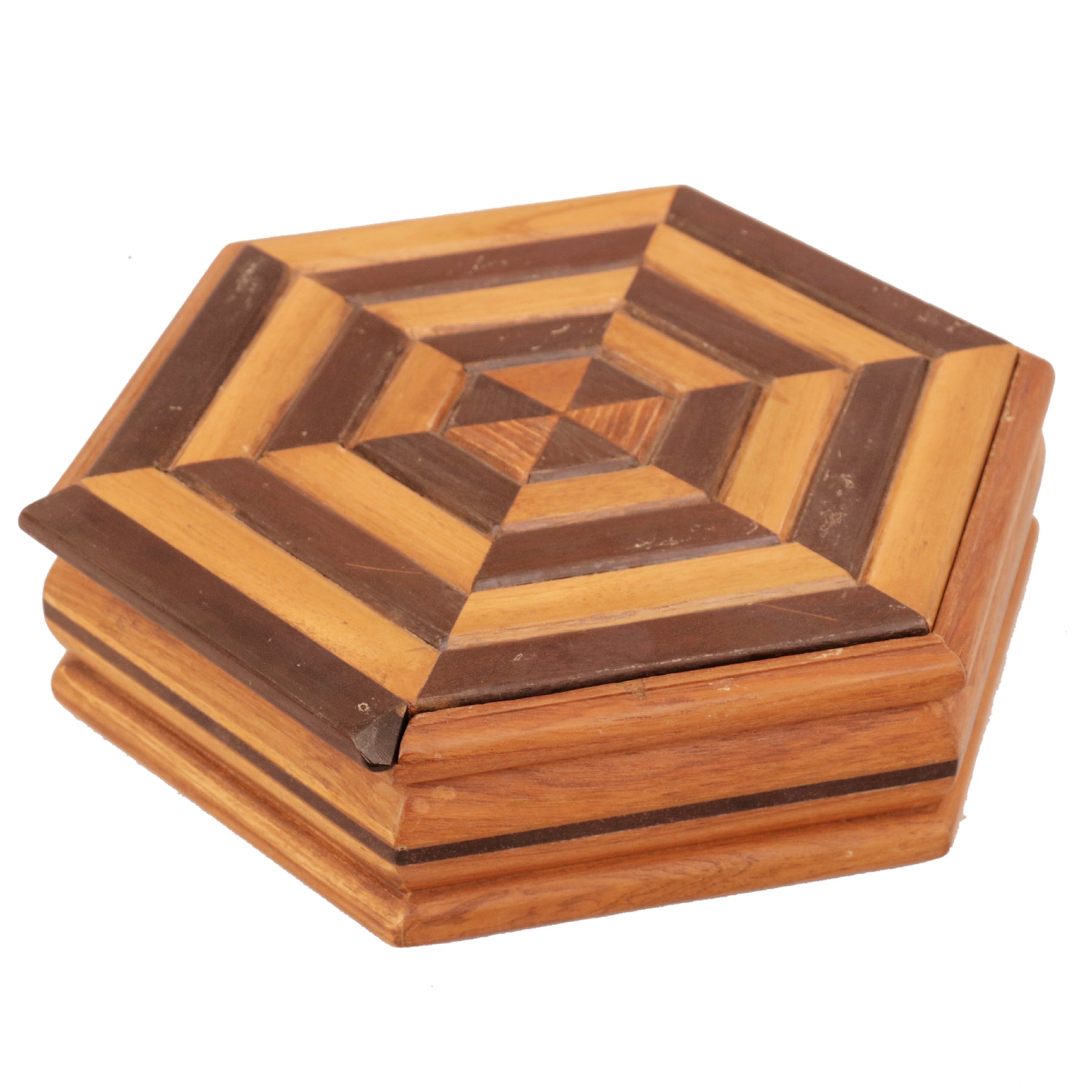 Striped Fan Box Wooden Box