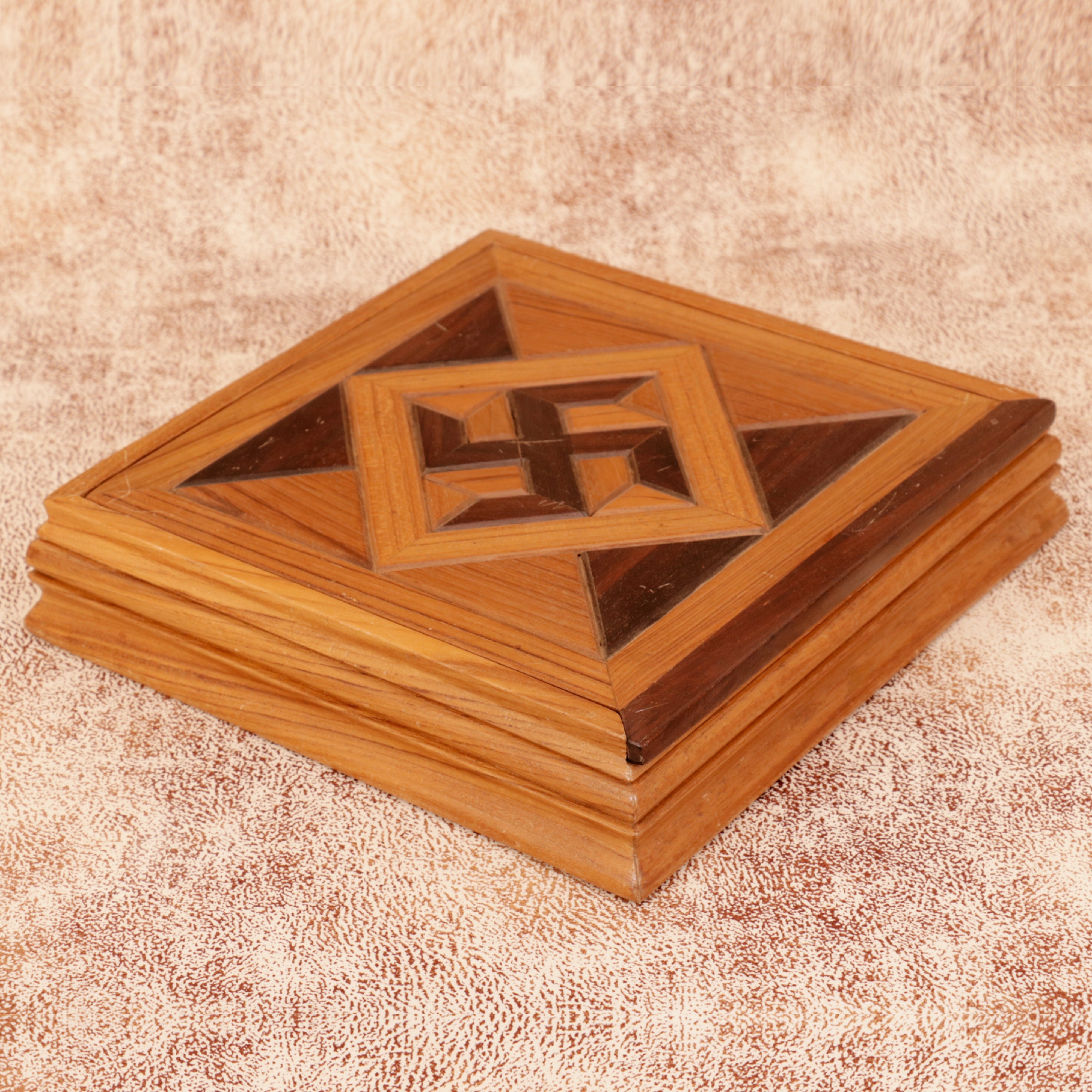 Swastika Pattern Box Wooden Box