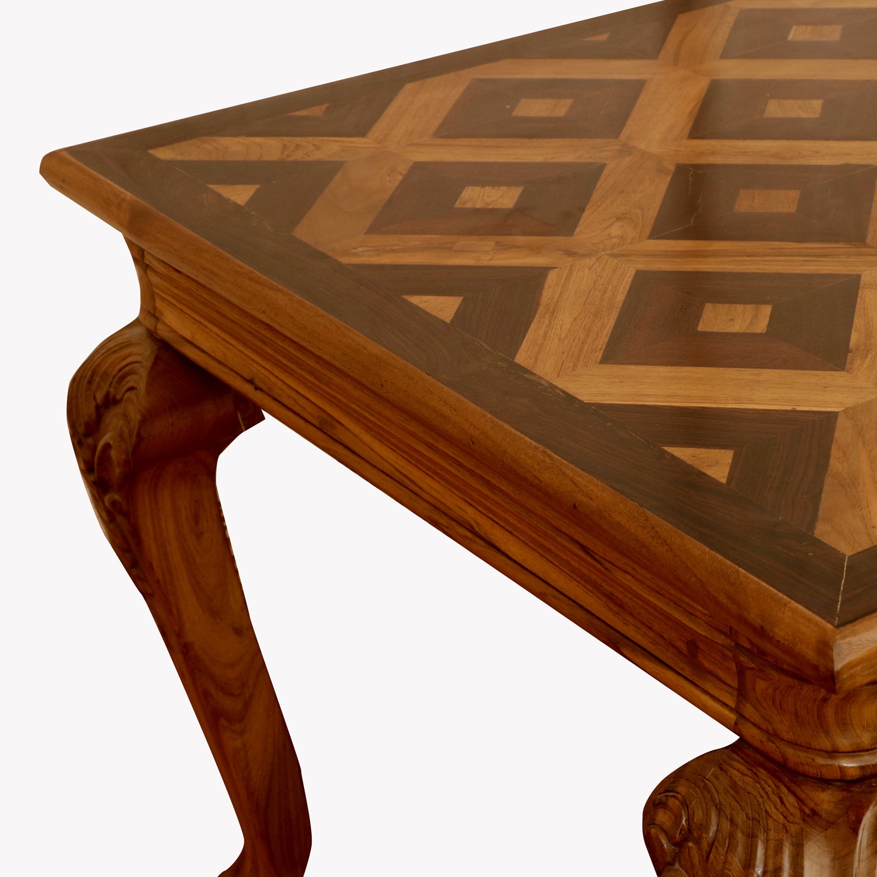 Teak Wood Inlay design Large Dinning Table Dining Table