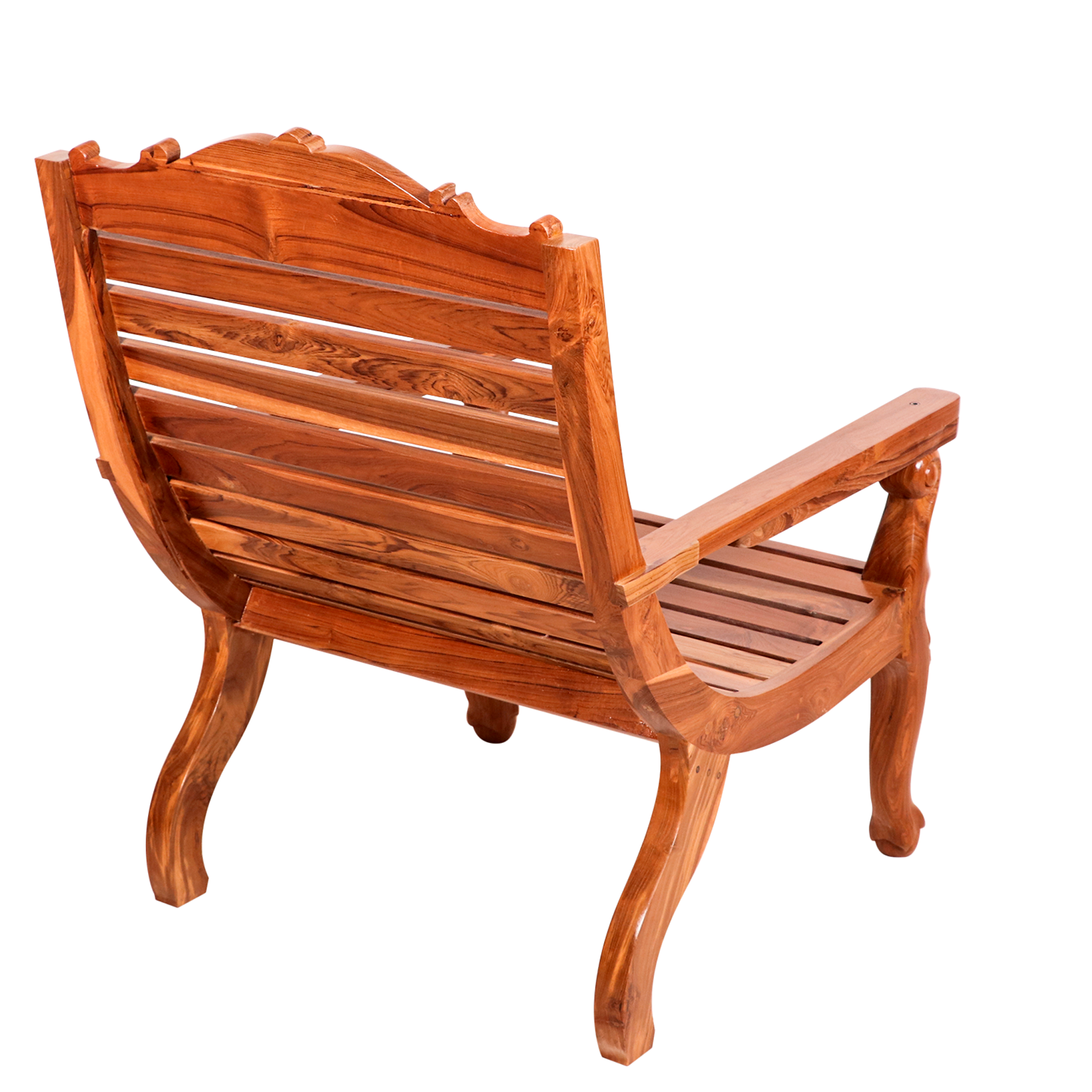 Solid Wood Stripped Traditional Recliner Planters Chair Easy Chair