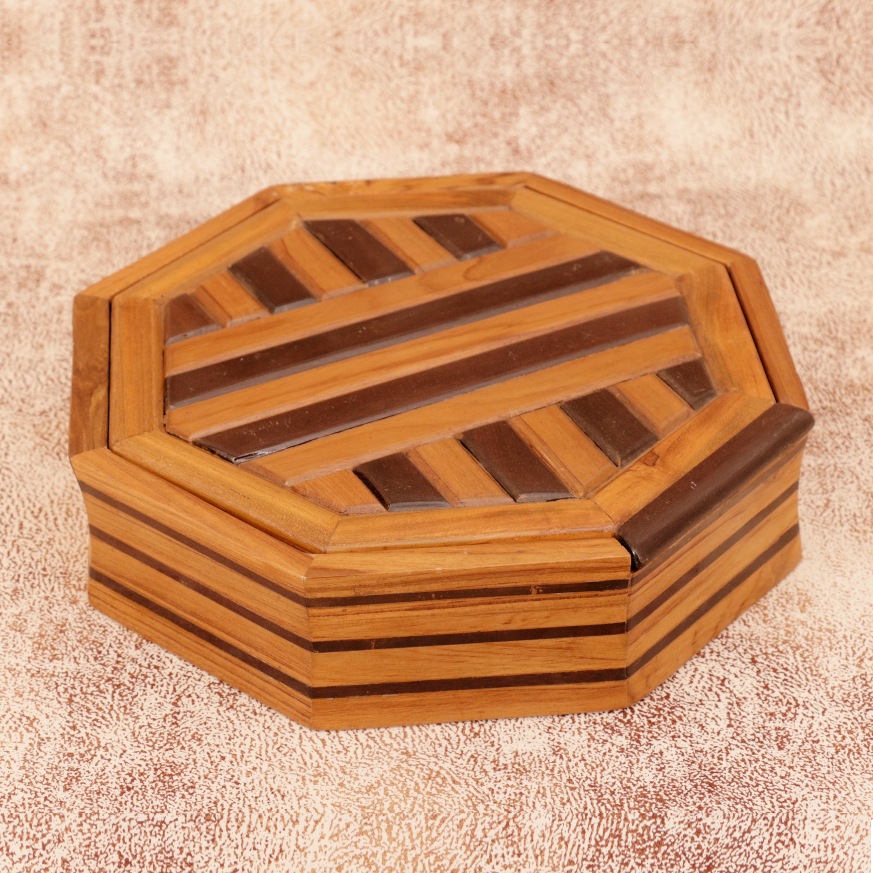 Contemporary Hexagon Box Wooden Box