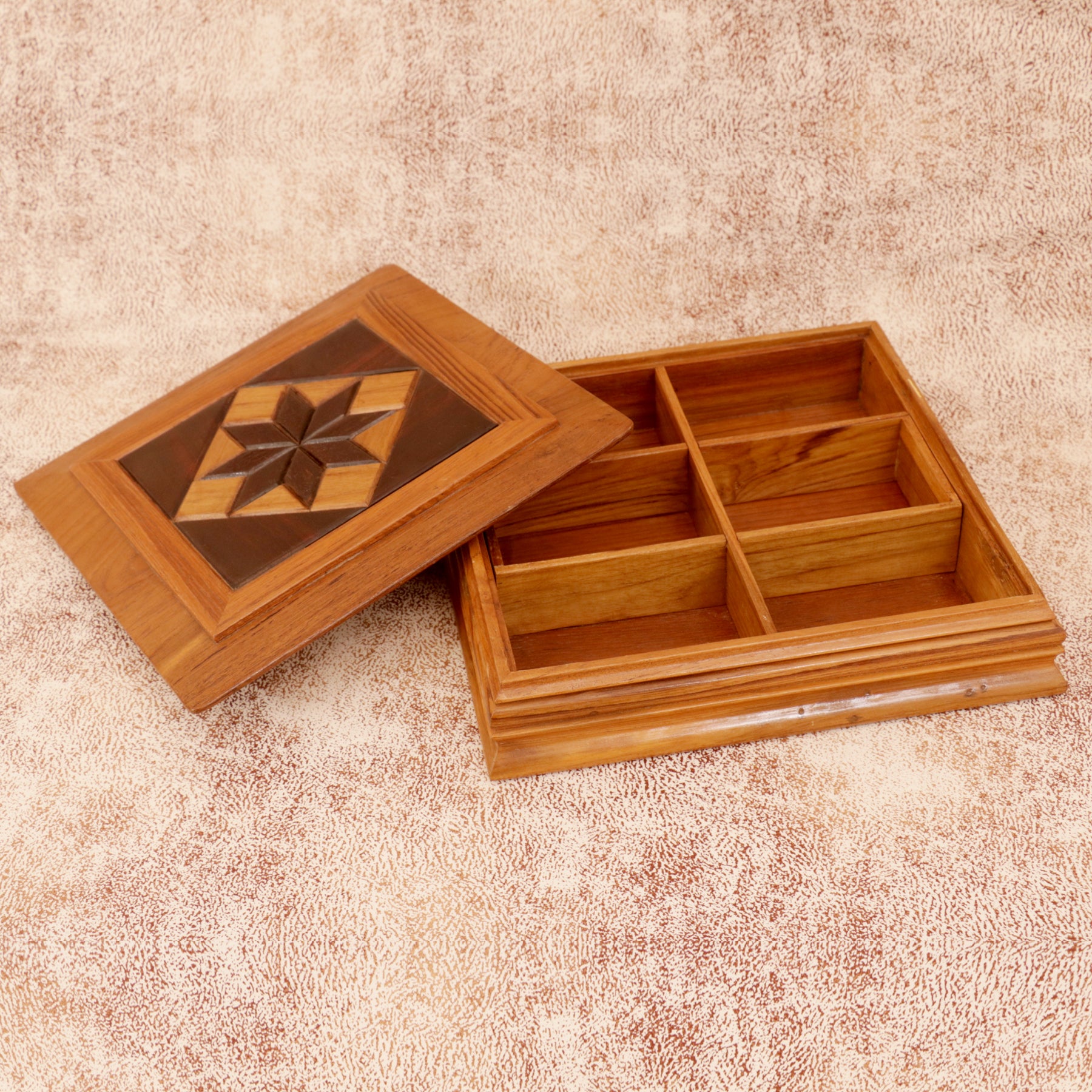 Square Star Box Wooden Box