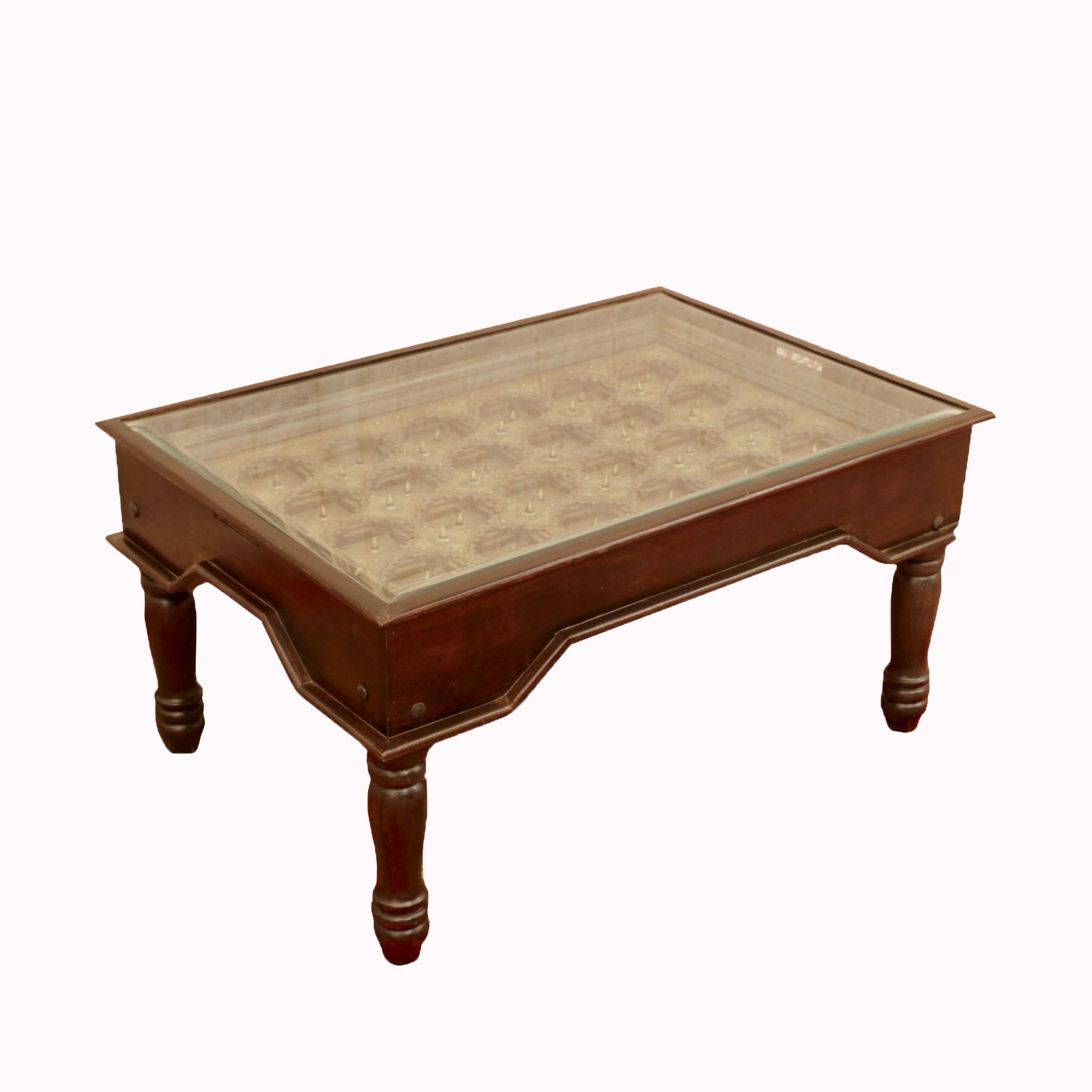 Brass Fitting Wooden Coffee Table Coffee Table