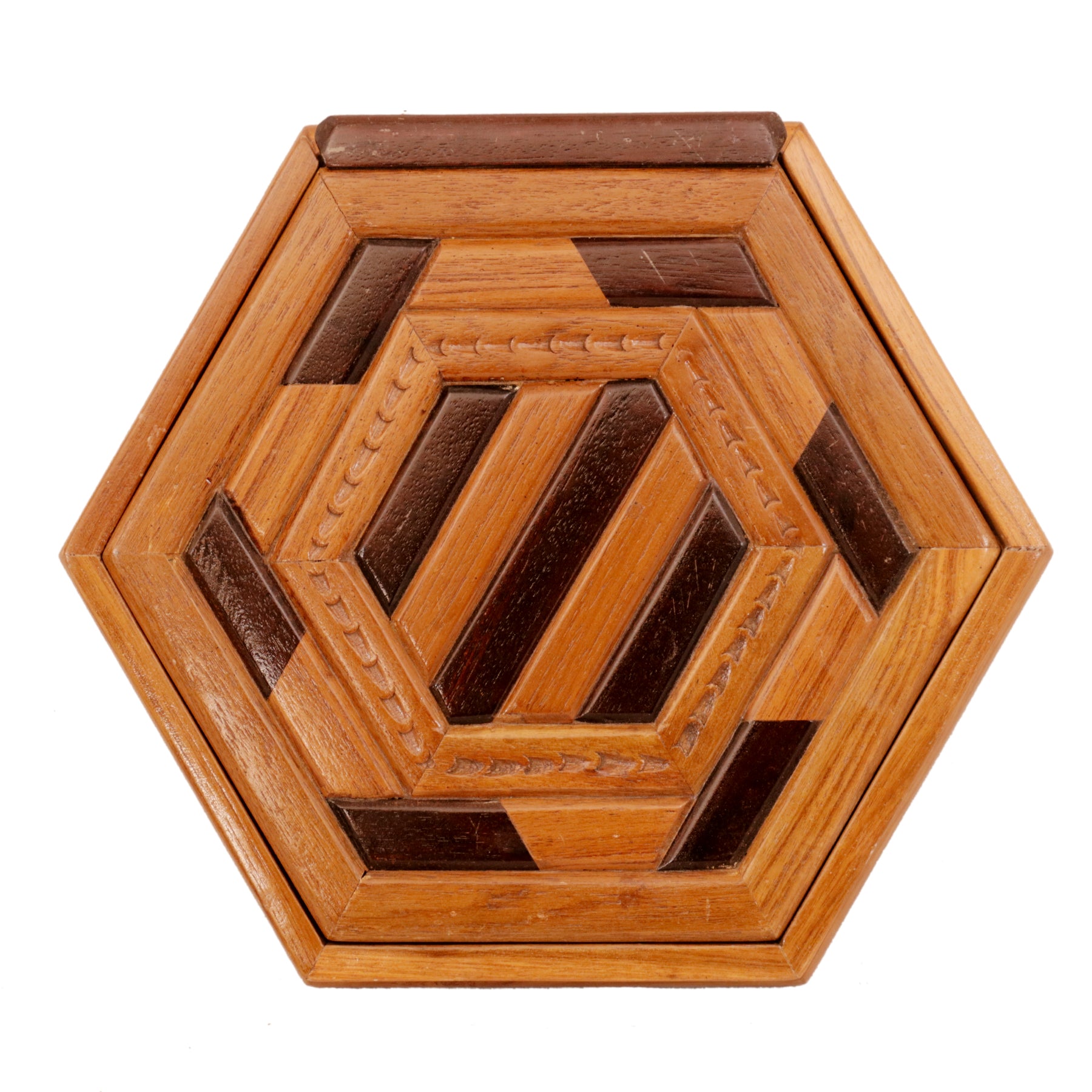 Peekaboo Striped Box Wooden Box