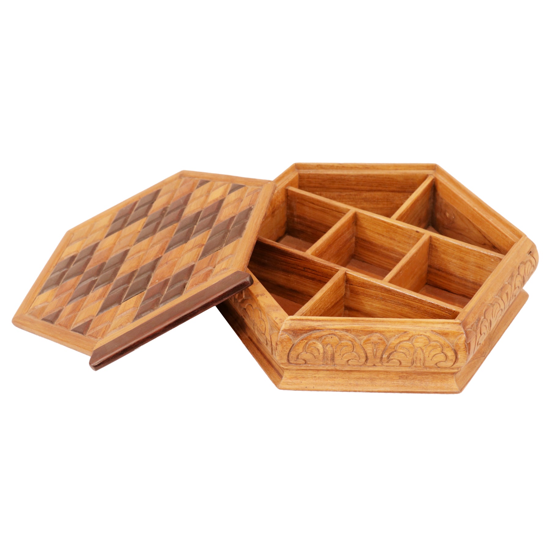 Checkered Diamond Box Wooden Box