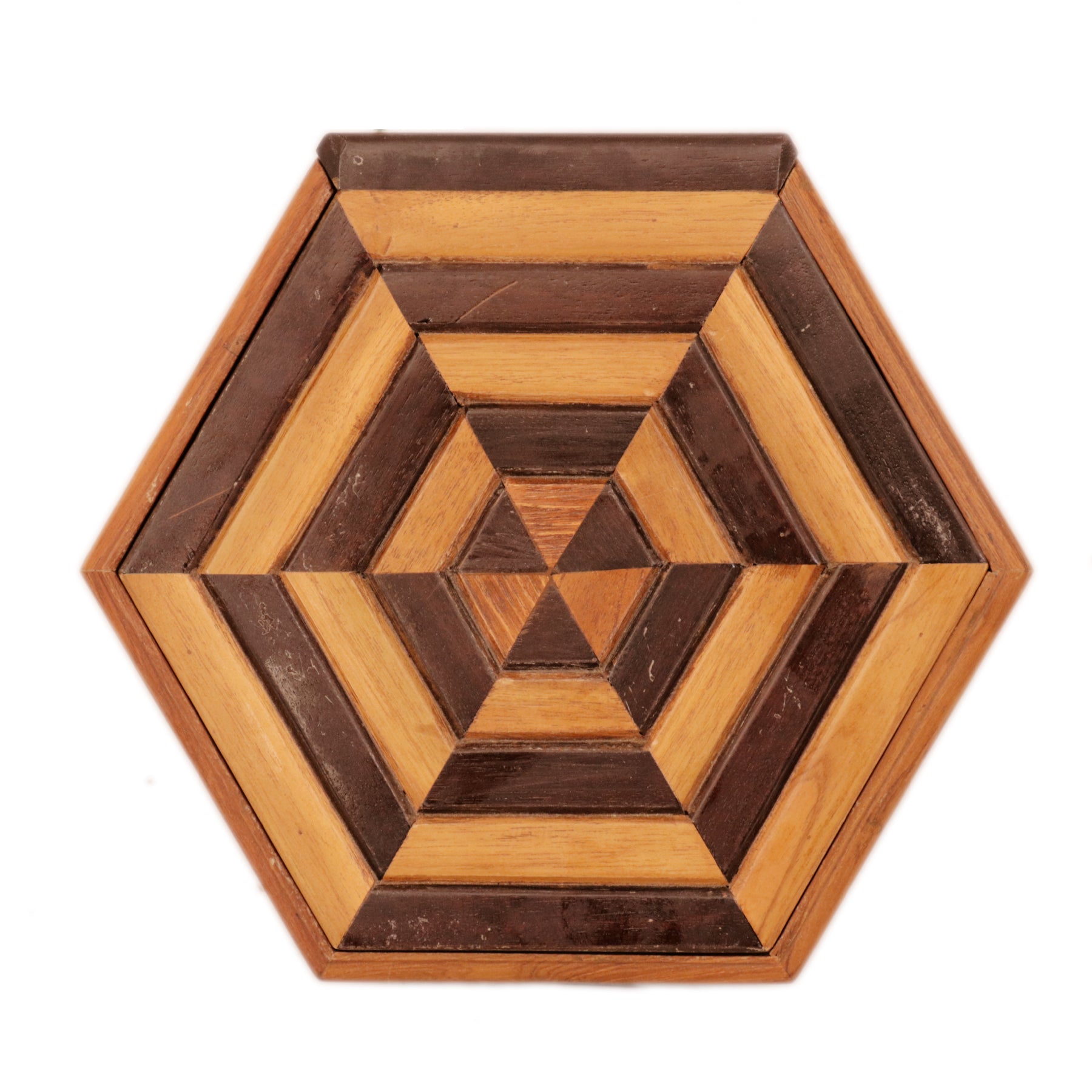 Striped Fan Box Wooden Box