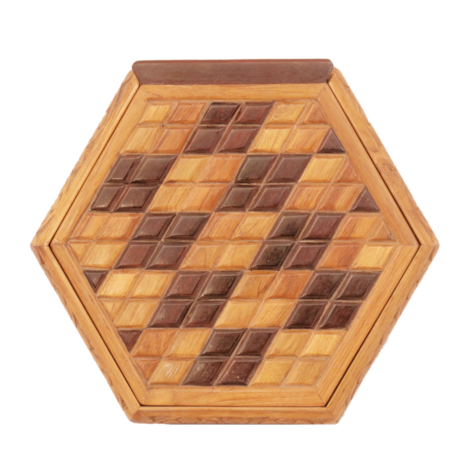 Checkered Diamond Box Wooden Box
