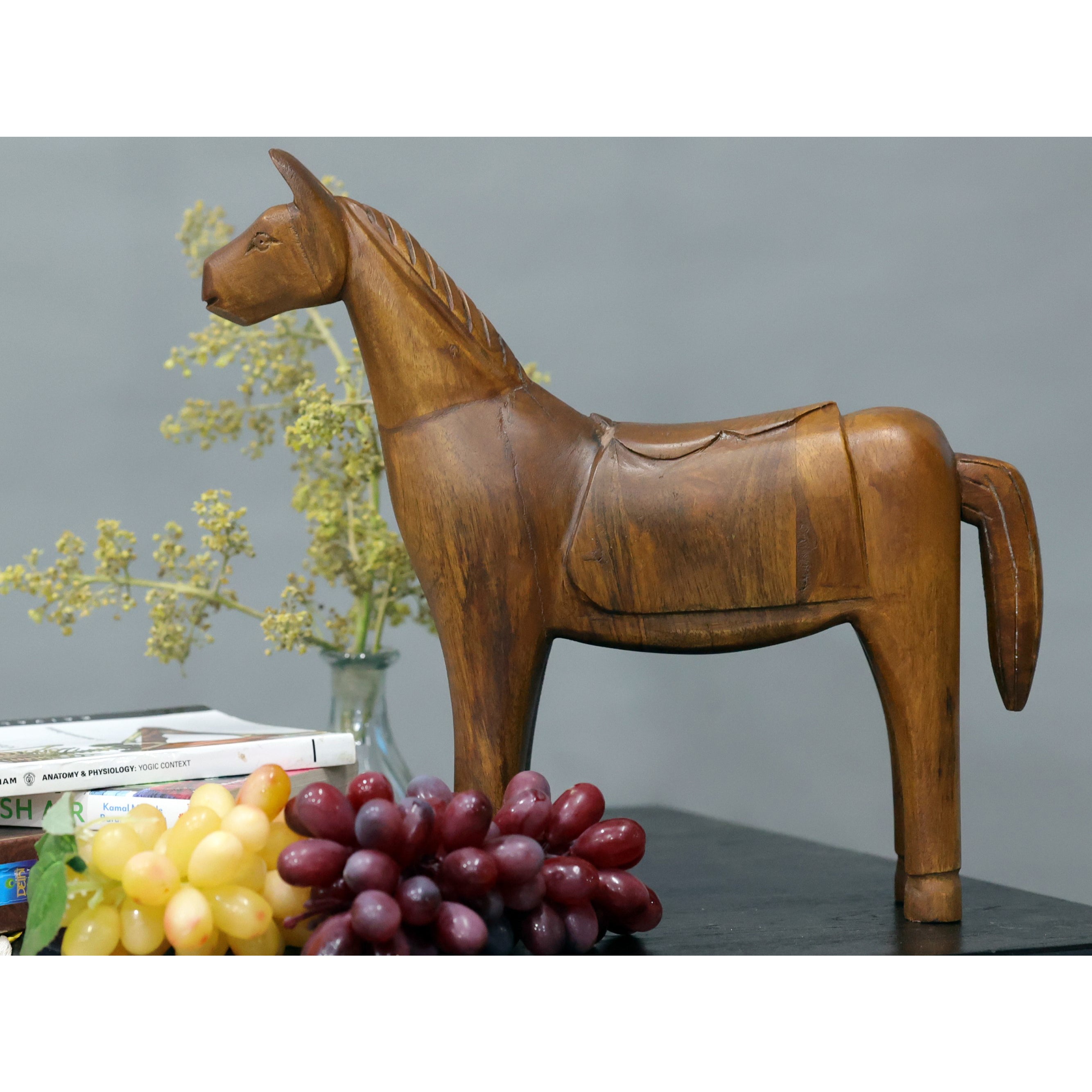 Artisan Style Carved Horse Animal Figurine