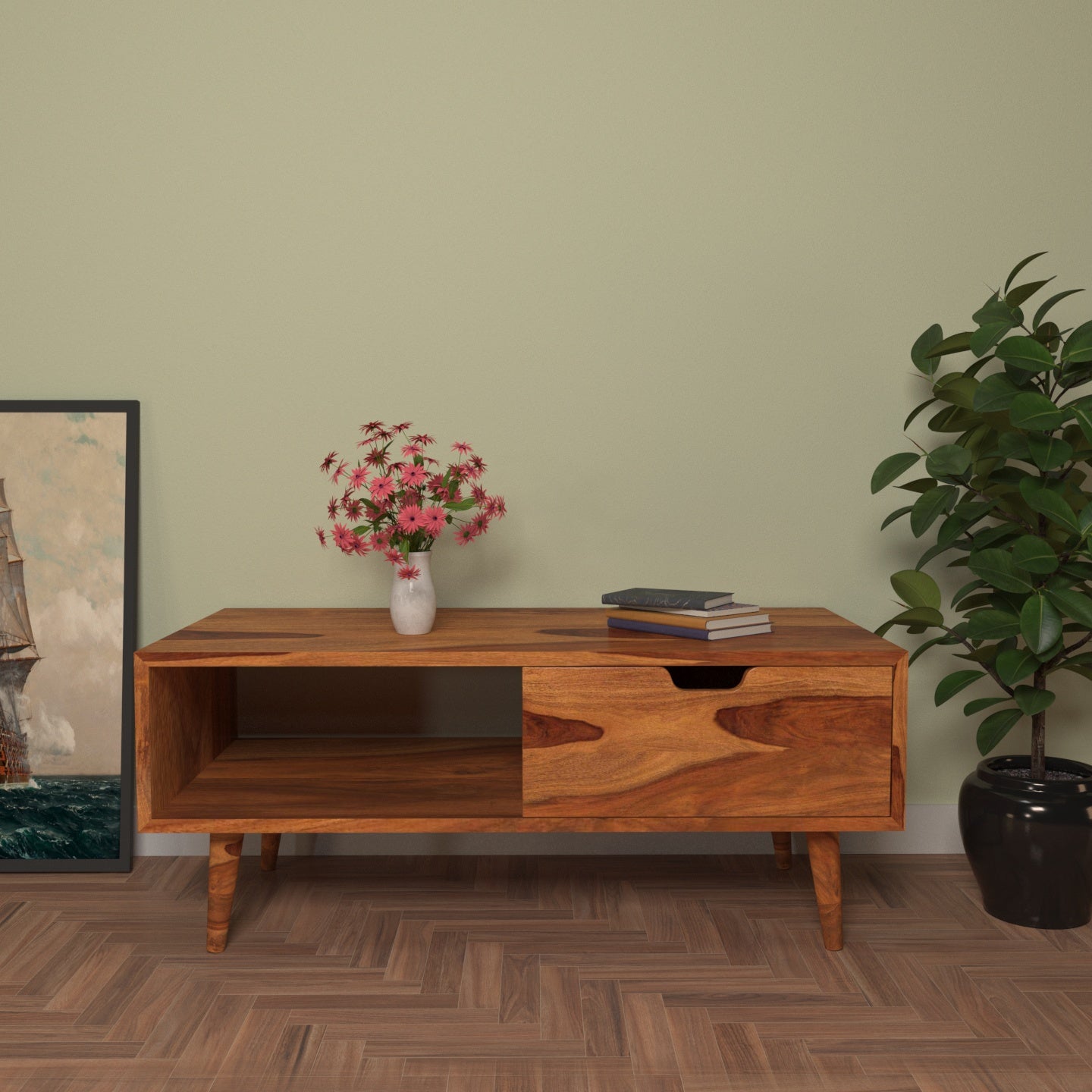 Unique Classic Storage Simple Sheesham Wooden Coffee Table Coffee Table