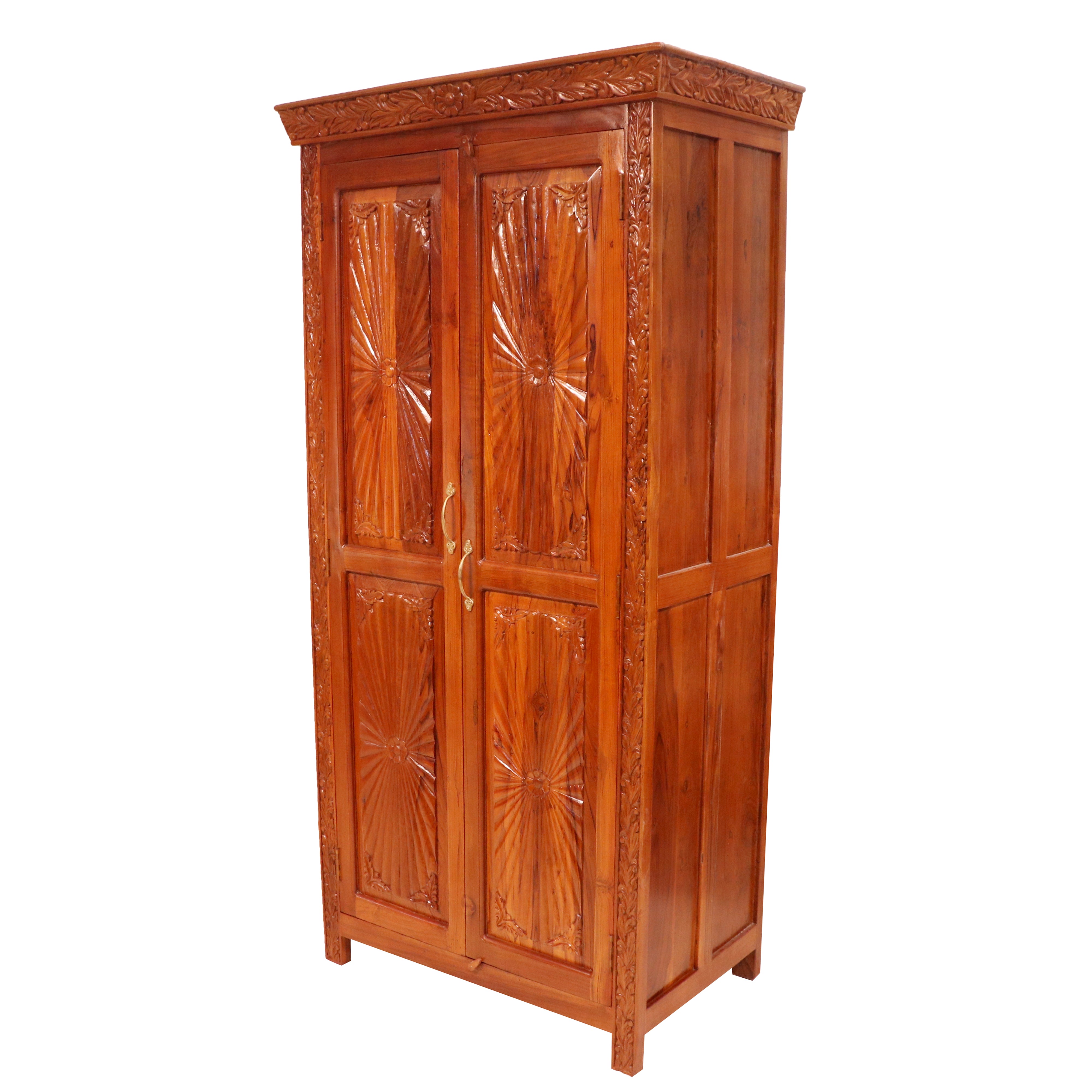 Adorable Decent Storage Vintage Handmade Wooden Large Almirah for Home Wardrobe