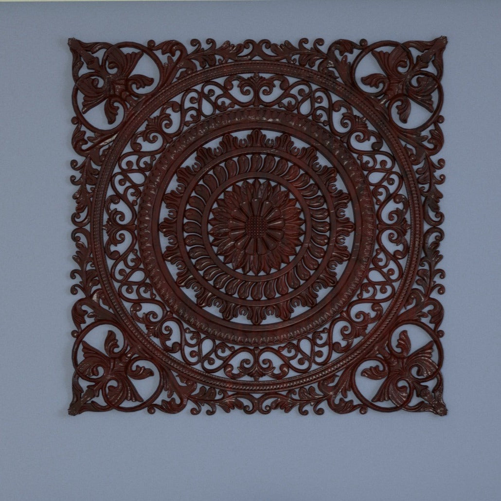Antique Flower Carved Wooden Wall Decor for Home Wall Decor
