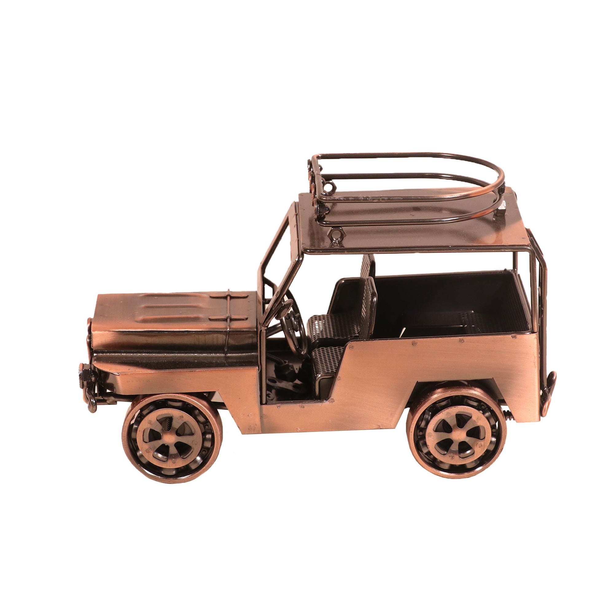 Antique Metallic Miniature Car - carrier Vehicle figurine