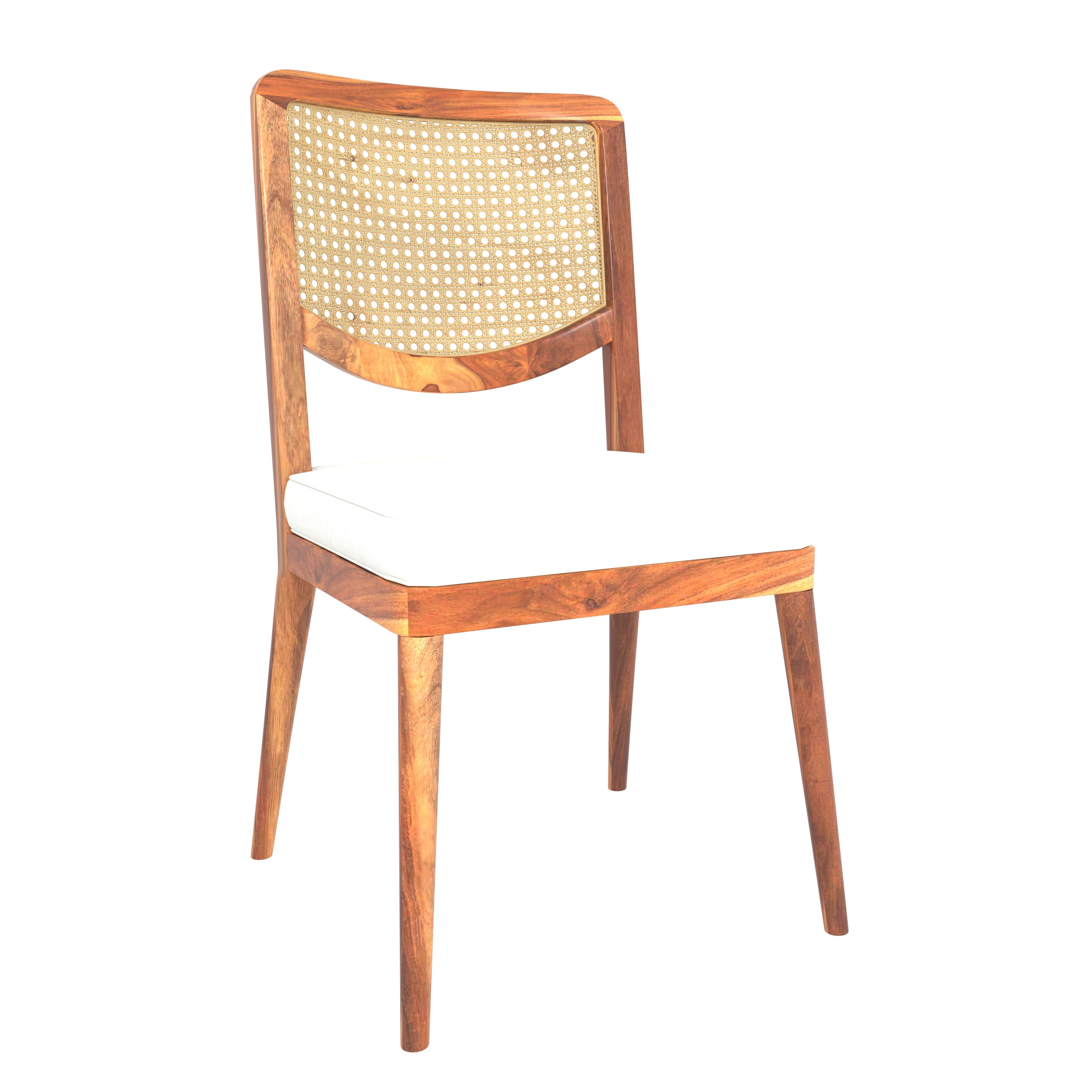 Easy Simple Cane Back Handmade Wooden Dining Chair for Home Dining Chair