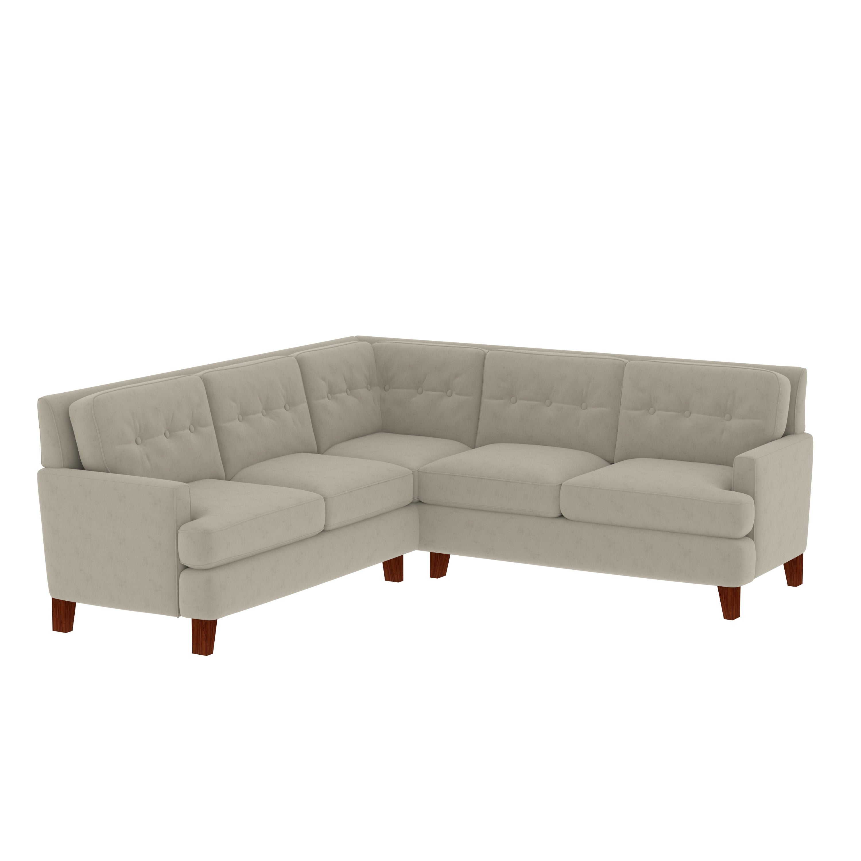 Antique Ivory Pastel Coloured with Premium Comfort L Shaped 4 Seater Sofa Set for Home Sofa