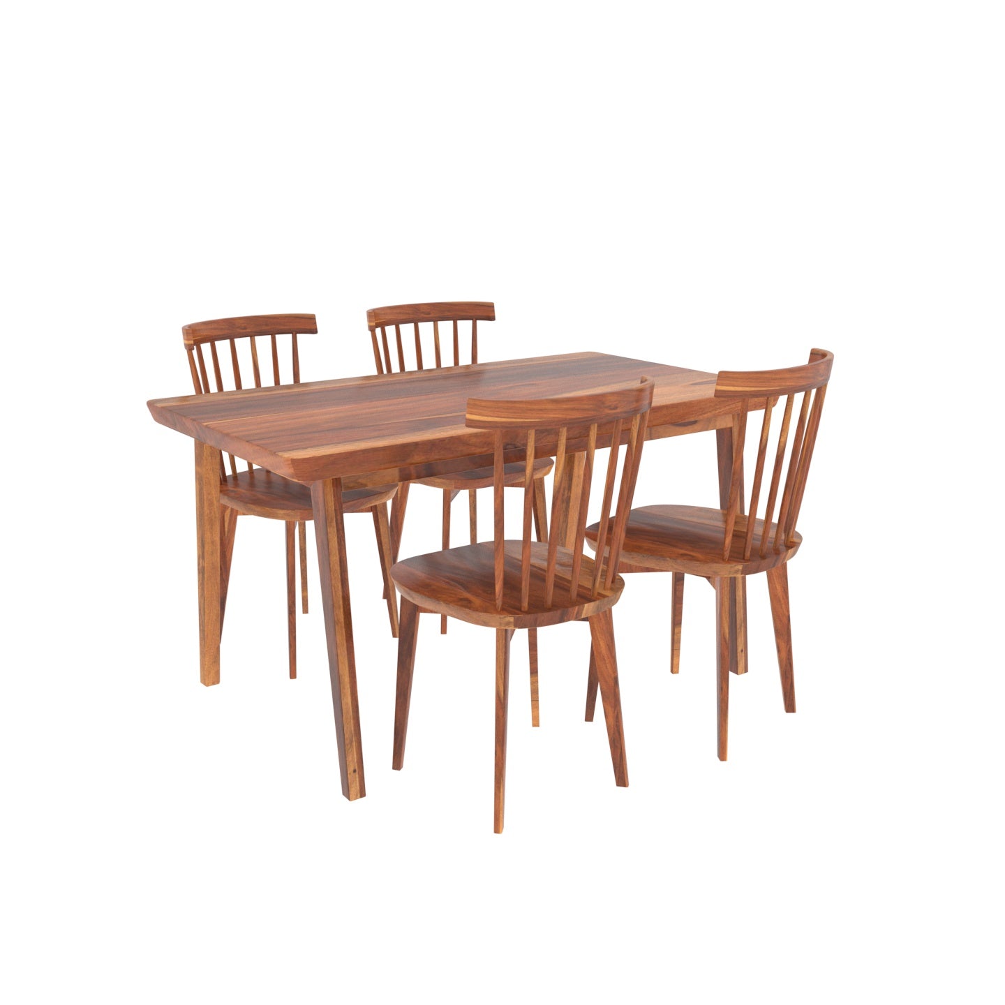 Classic Truffle Square Wooden Vintage Complete Dining Set Dining Set