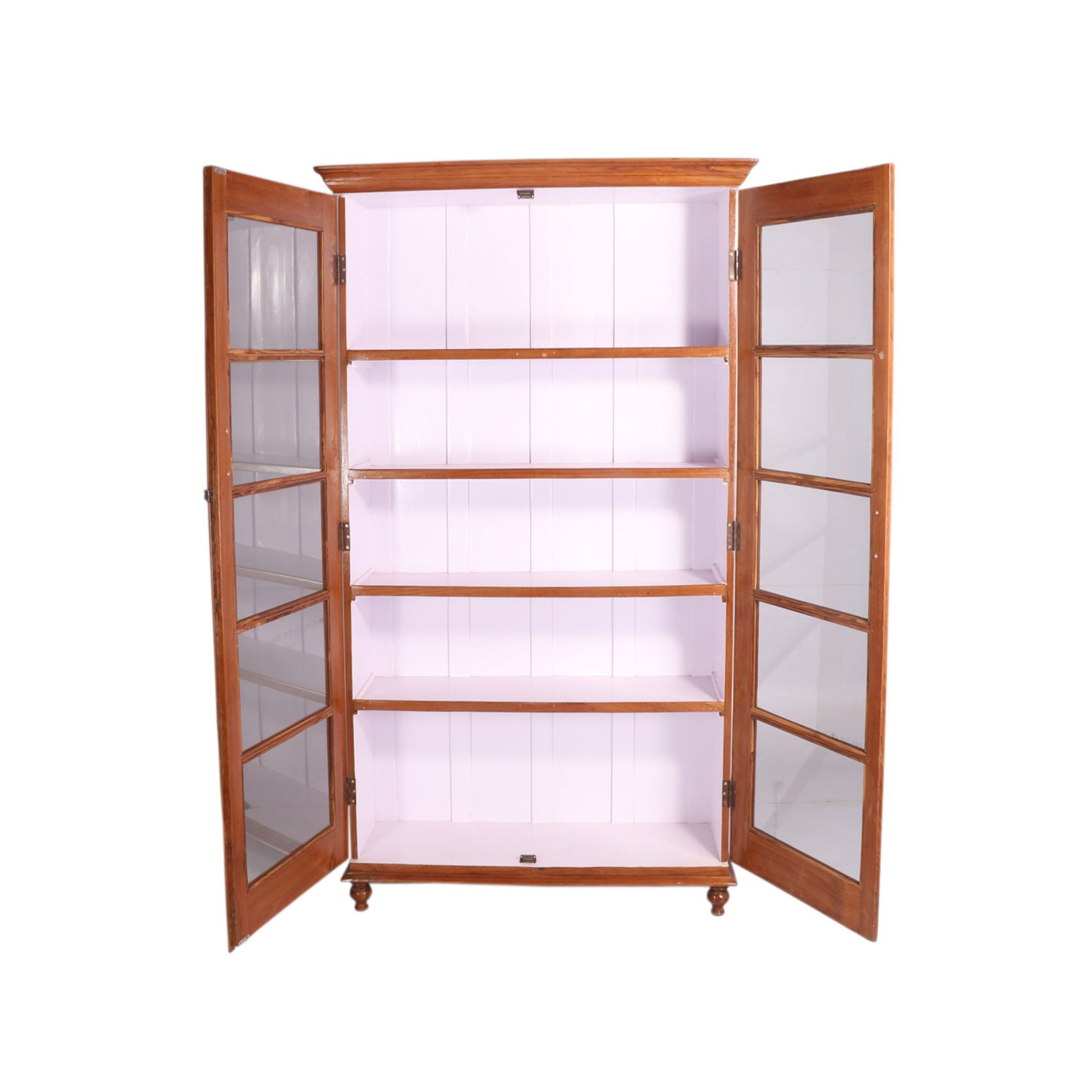 5-Shelf Teak Wood Cabinet Showcase