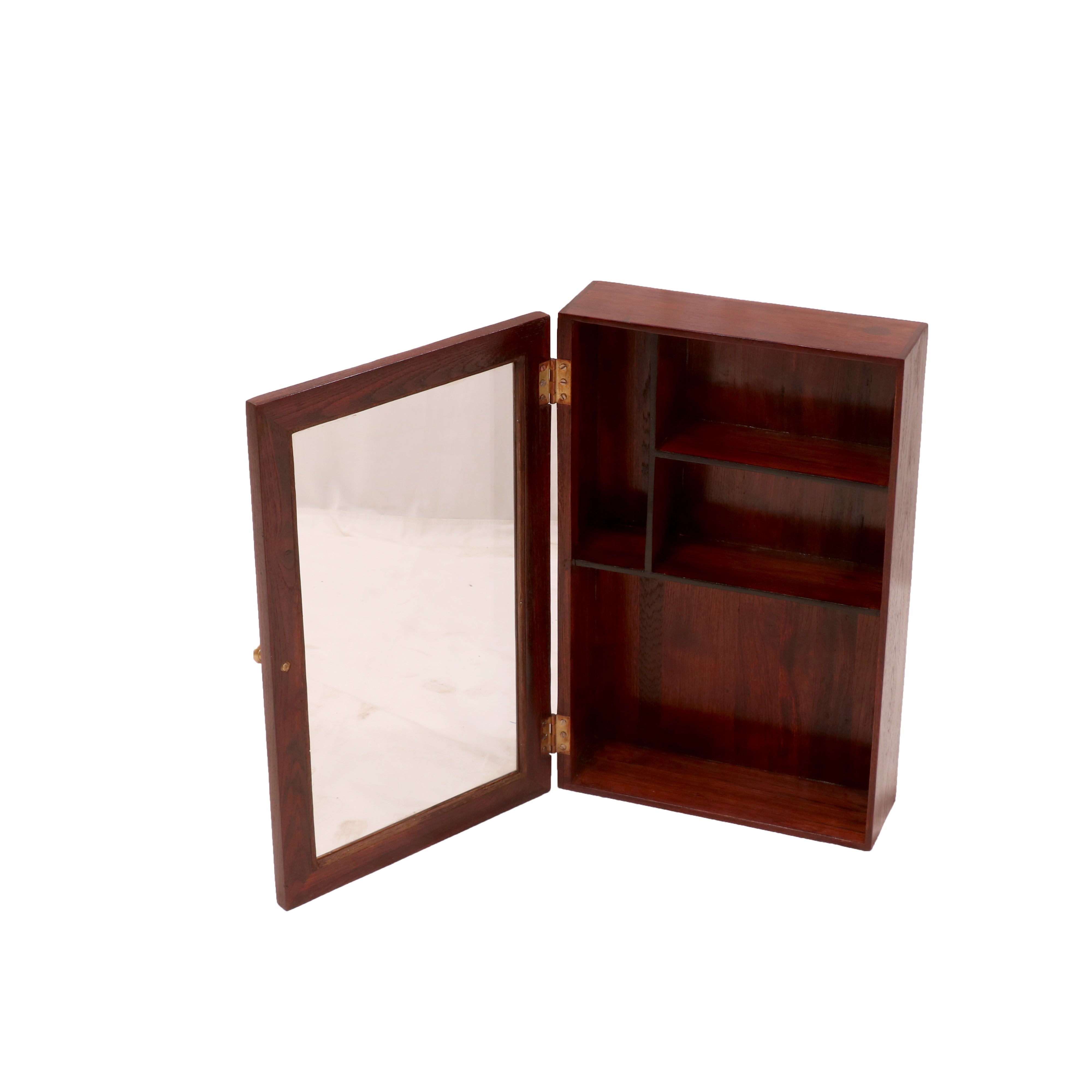 Dark Brown Old School Kitchen Organizer Wall Cabinet