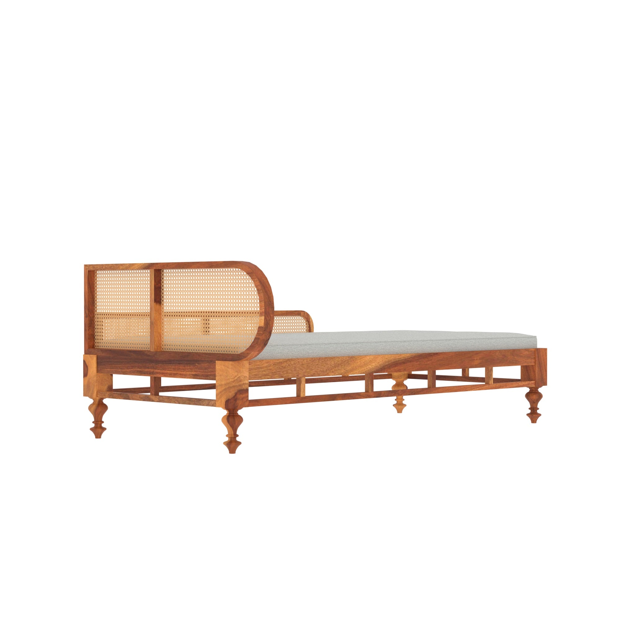 Ethnic Soft Cane Style Wooden Handmade Long Sofa Sofa