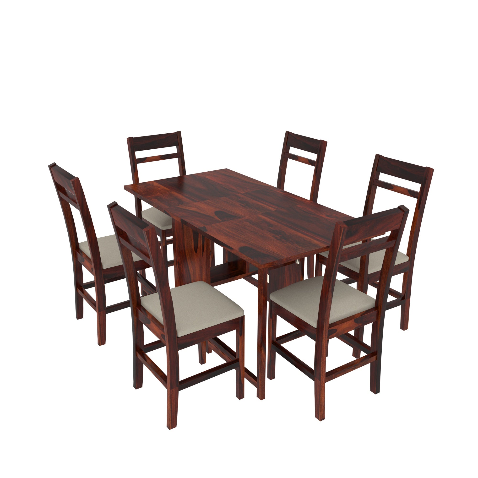 Dark Mamba Style Handmade Complete Wooden Dining Set Dining Set