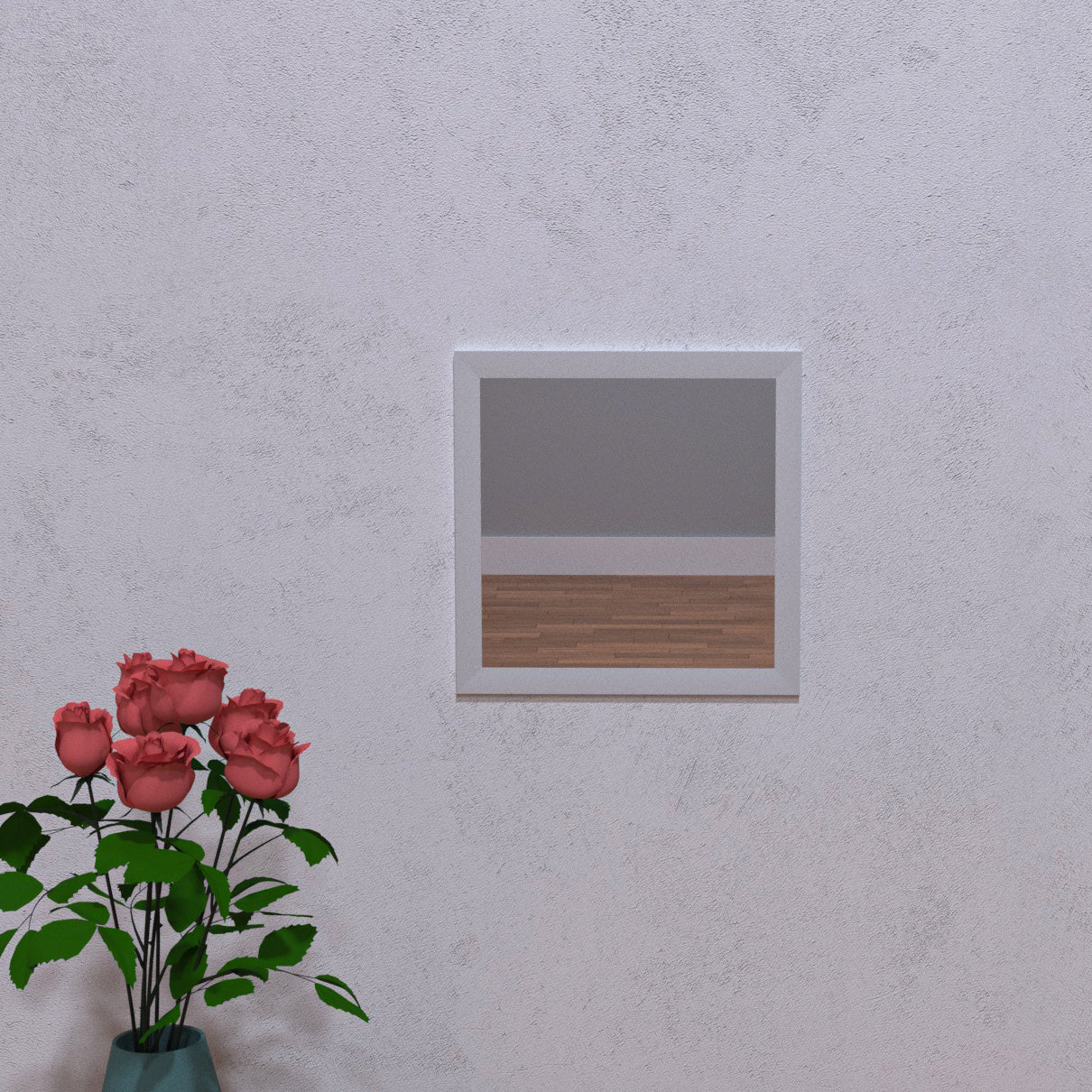 8x8 Classic Mirror White Mirror