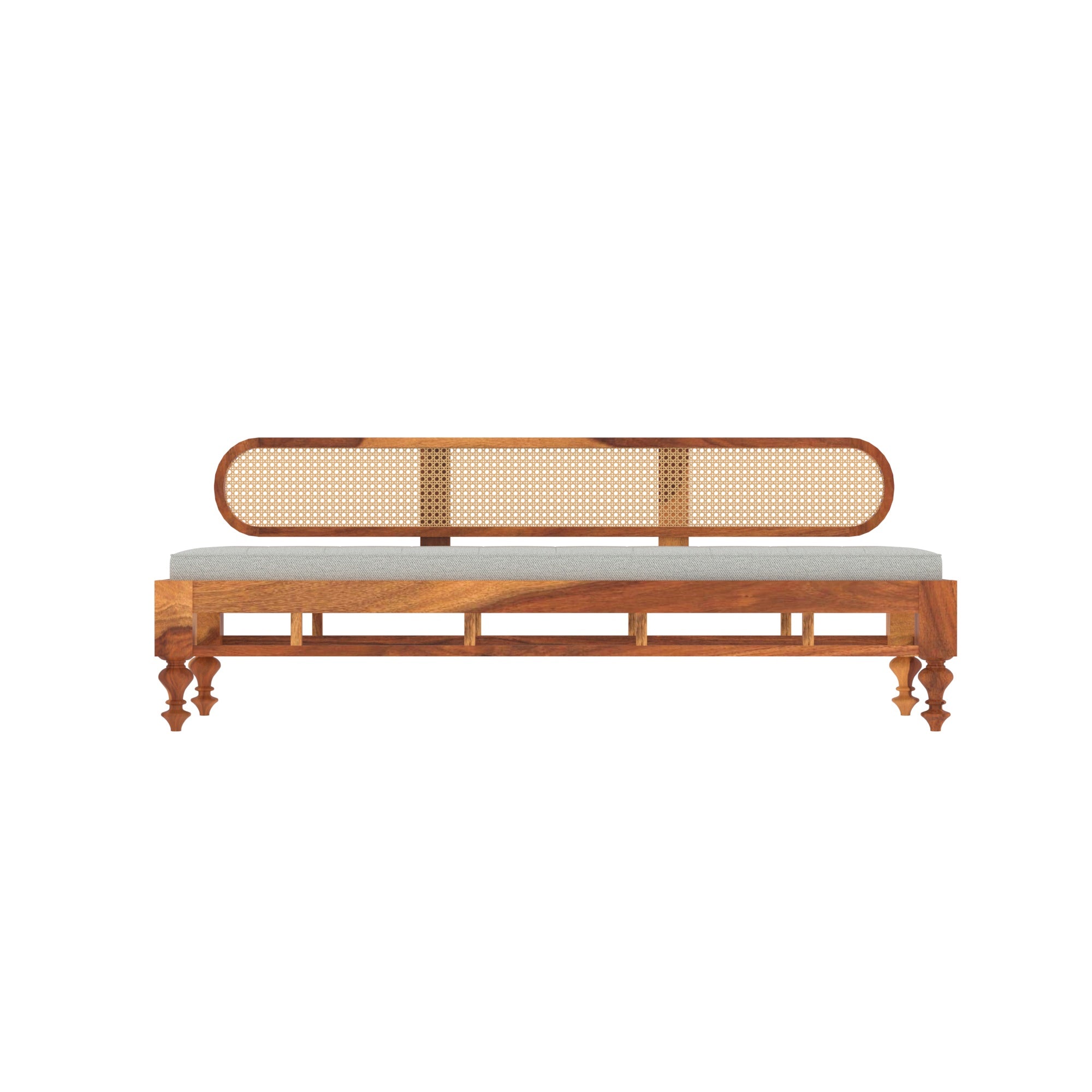 Simple Decent Cane Style Handmade Wooden Sofa Set Sofa