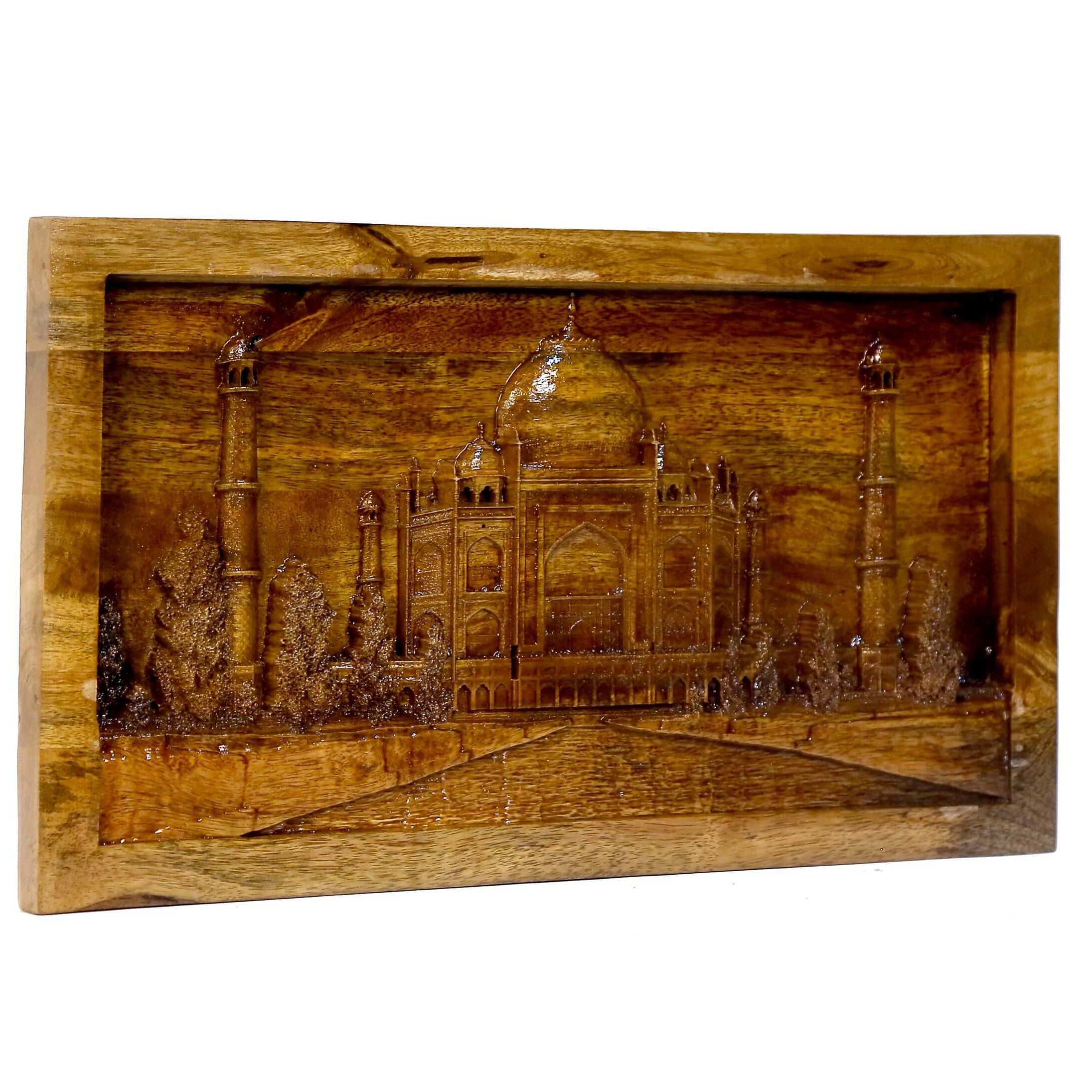 Taj Mahal Wooden Frame Artwork Wall Decor