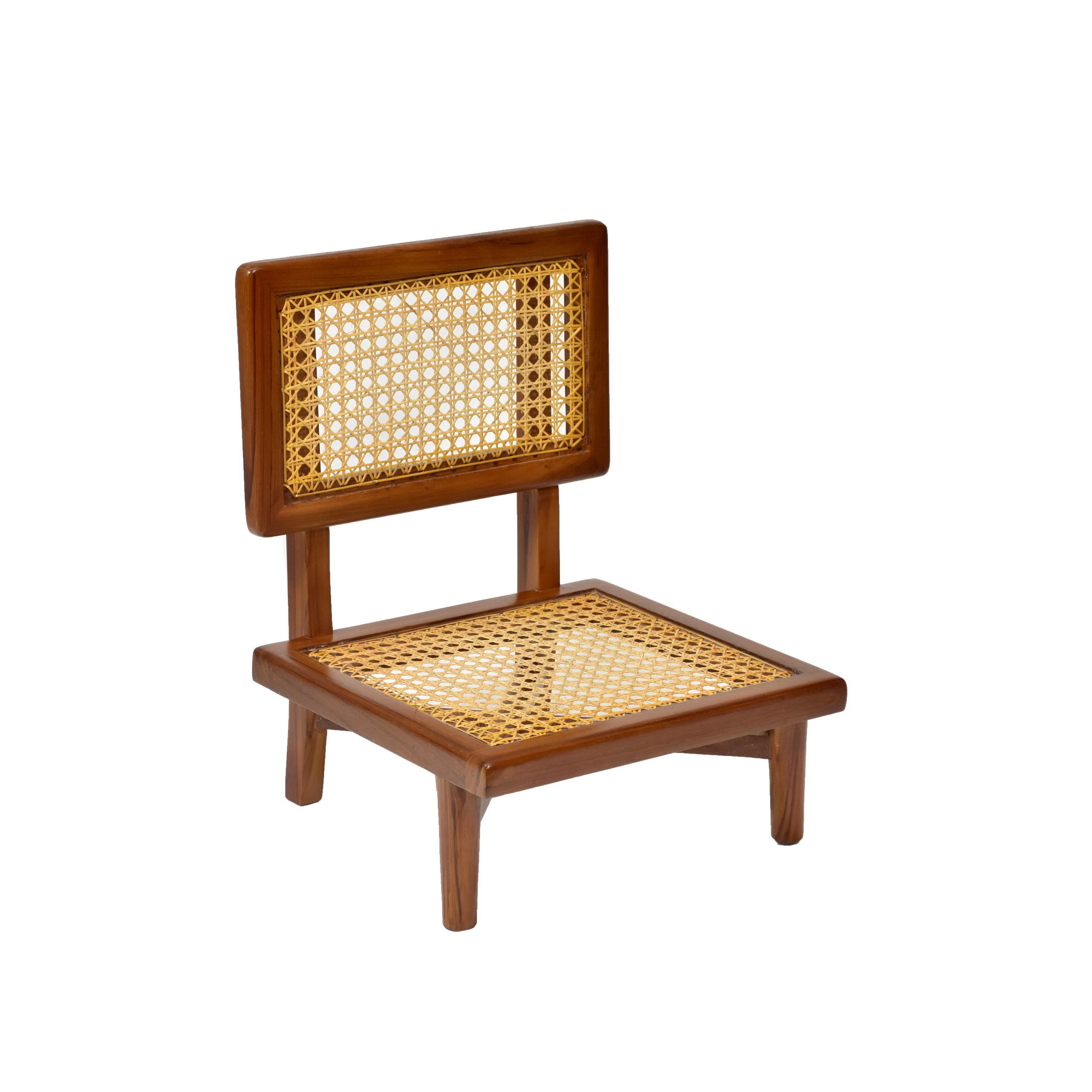 (Set of 2) Low Height Cane Dining Chair Dining Chair