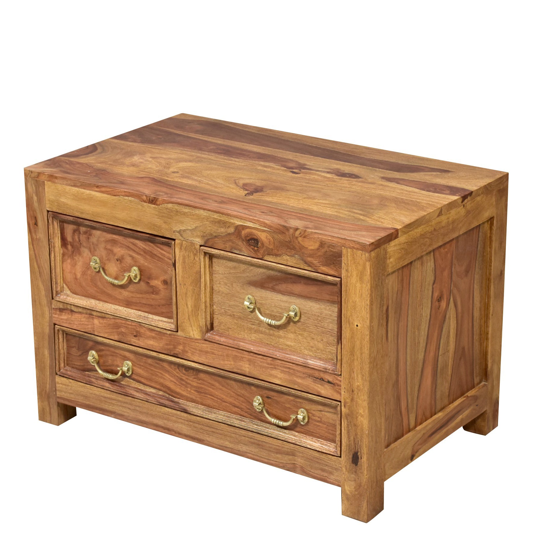 3-Drawer Solid Sheesham wood Chest Drawer's Chest