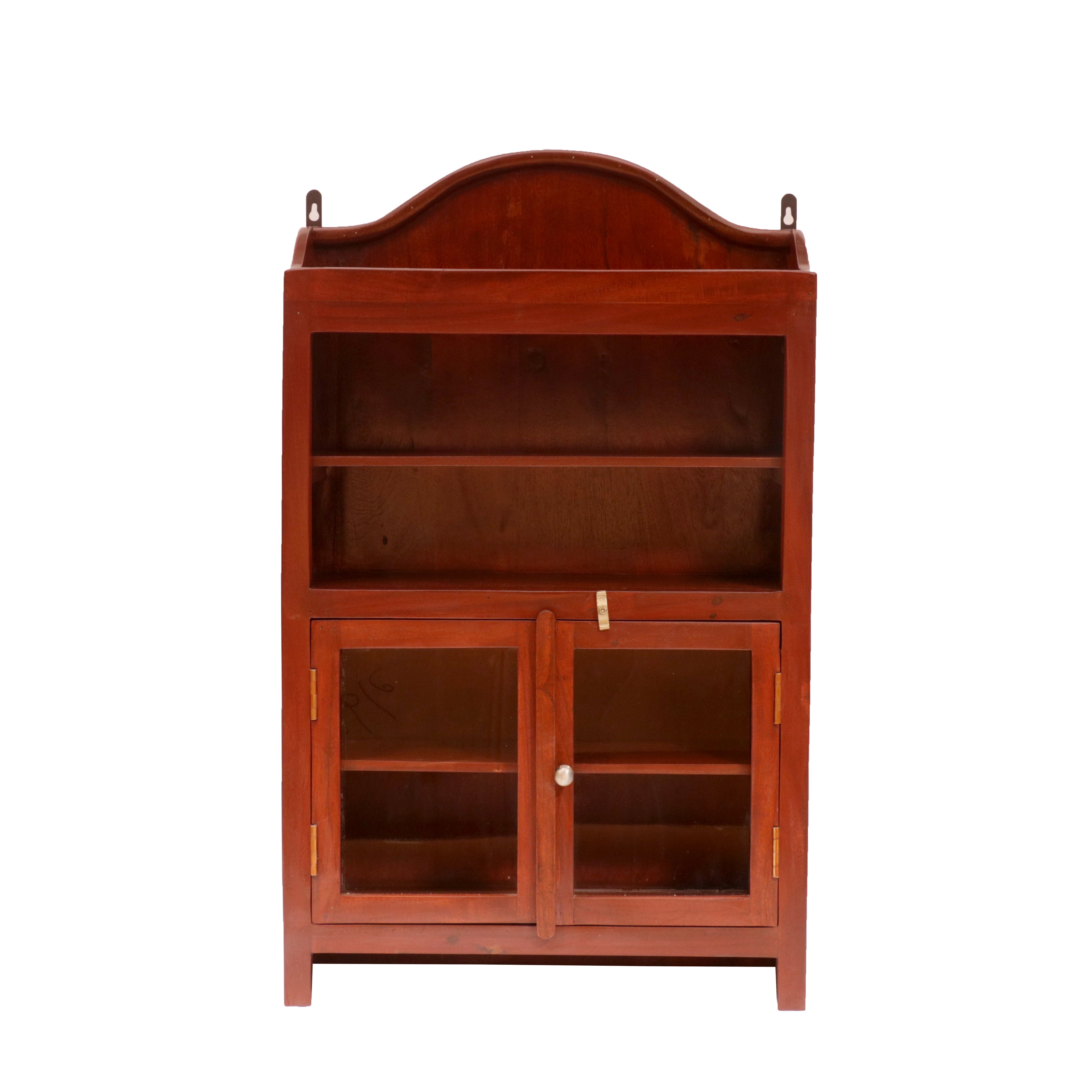 Natural Brown 4-Shelf Kitchen Cabinet Wall Cabinet