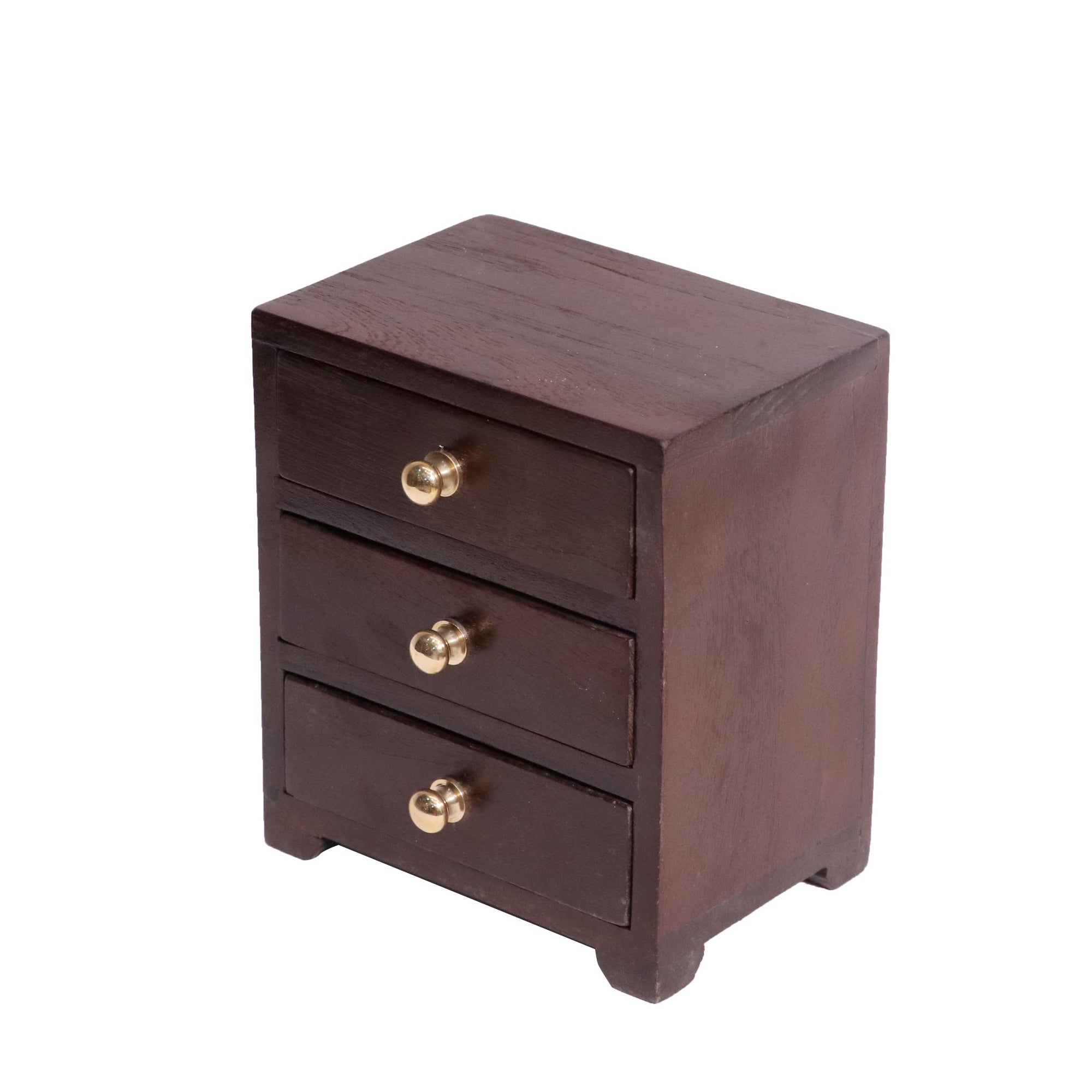 3 Drawer Brass fitted knob desk organiser Desk Organizer