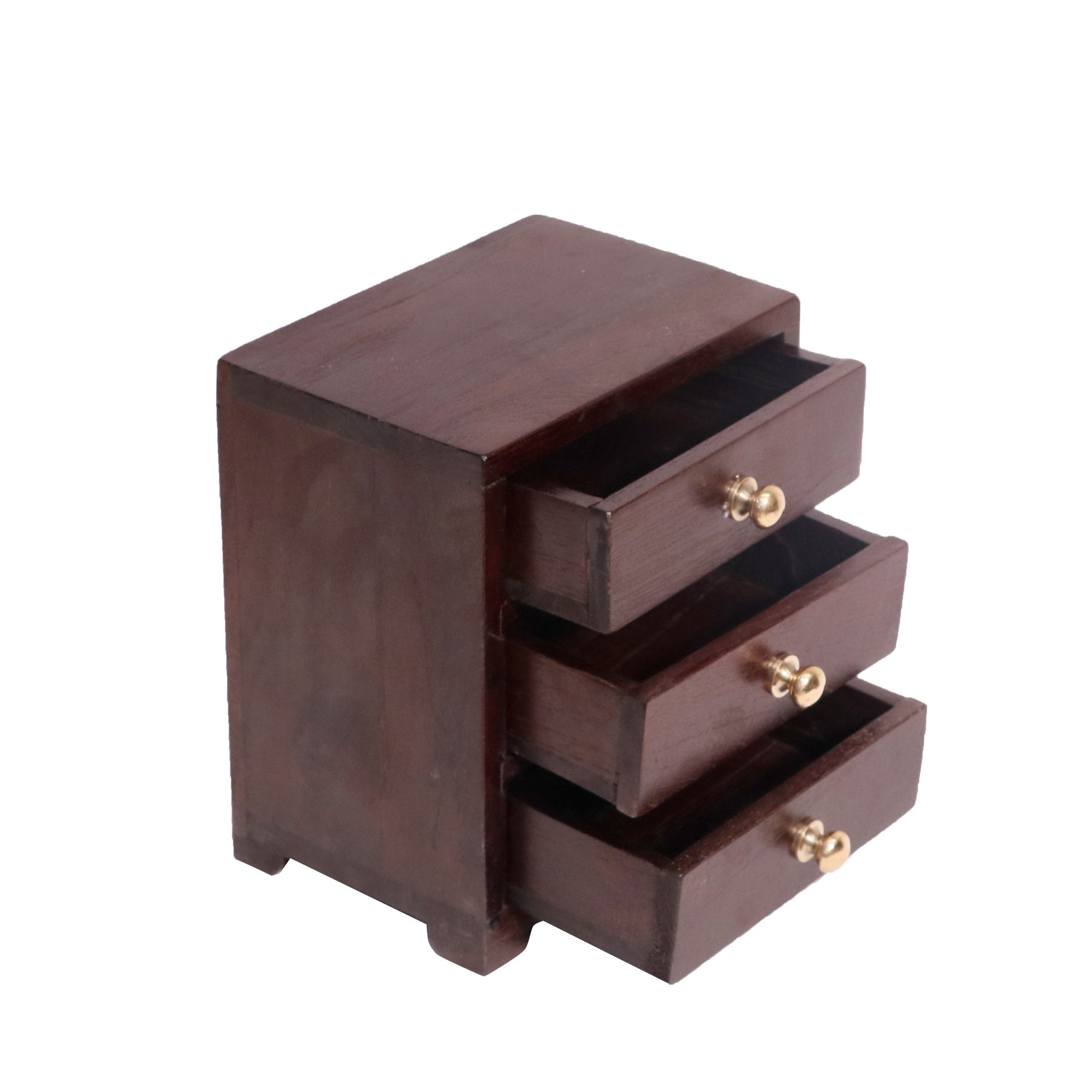3 Drawer Brass fitted knob desk organiser Desk Organizer