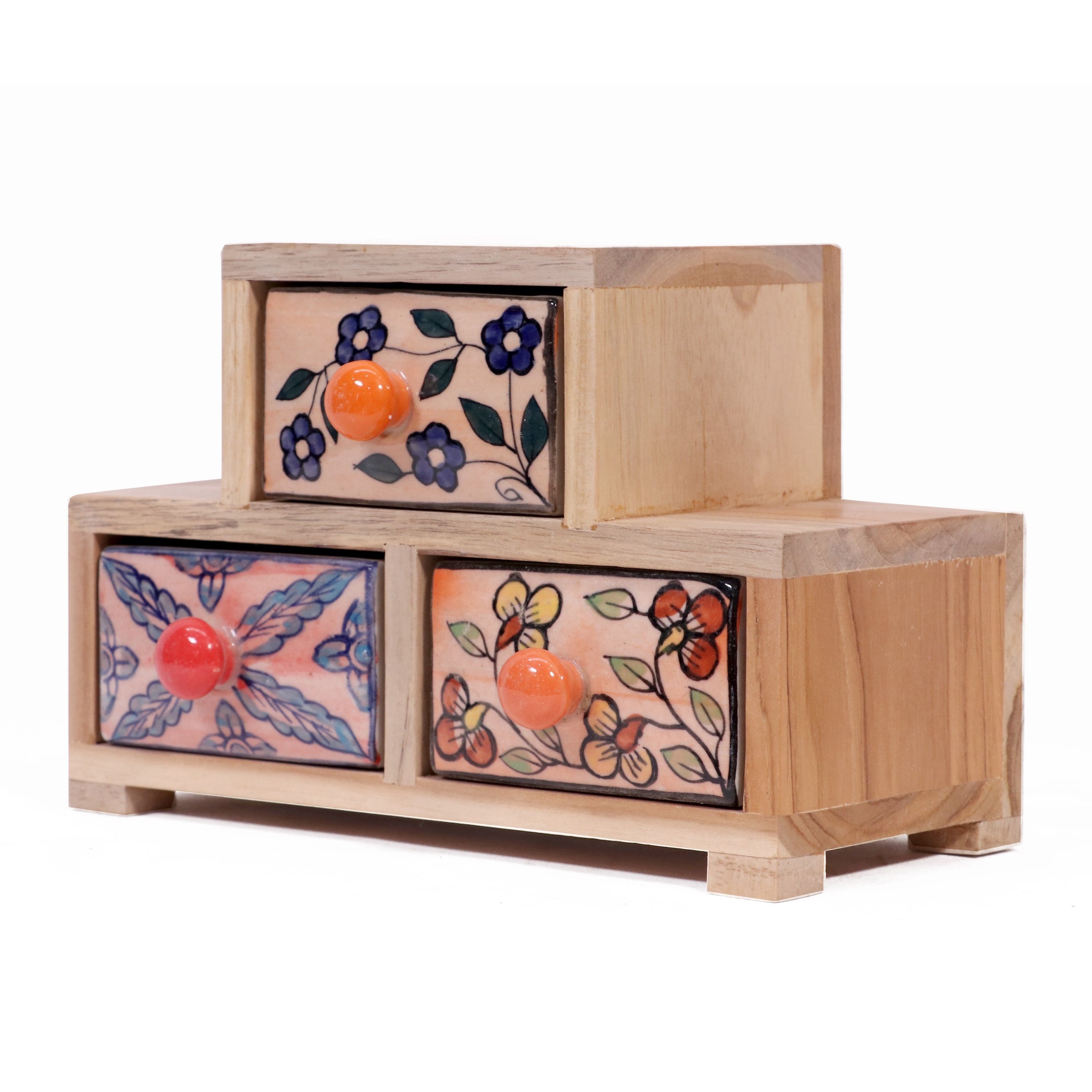 2 +1 tower drawer wide ceramic organizer Desk Organizer