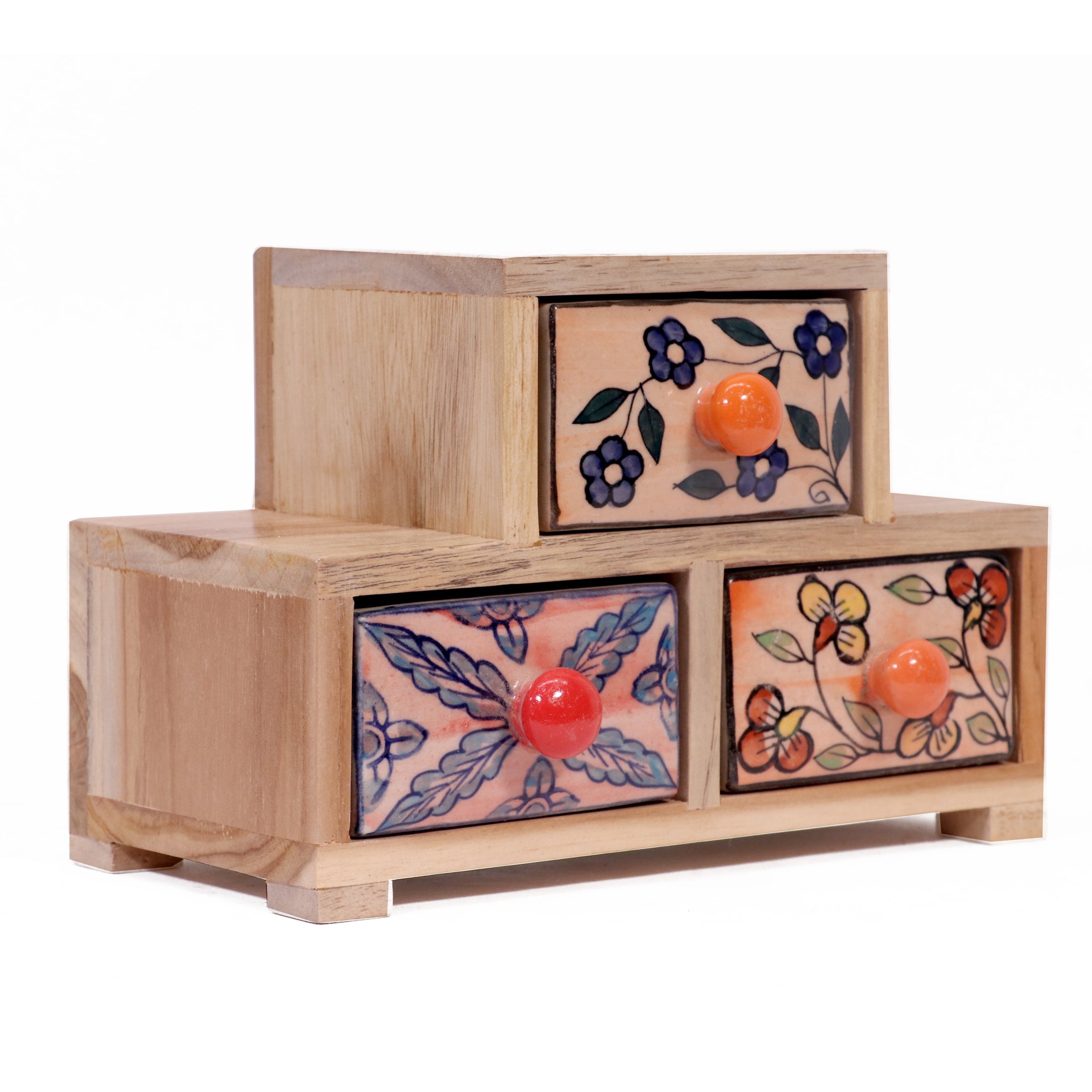 2 +1 tower drawer wide ceramic organizer Desk Organizer
