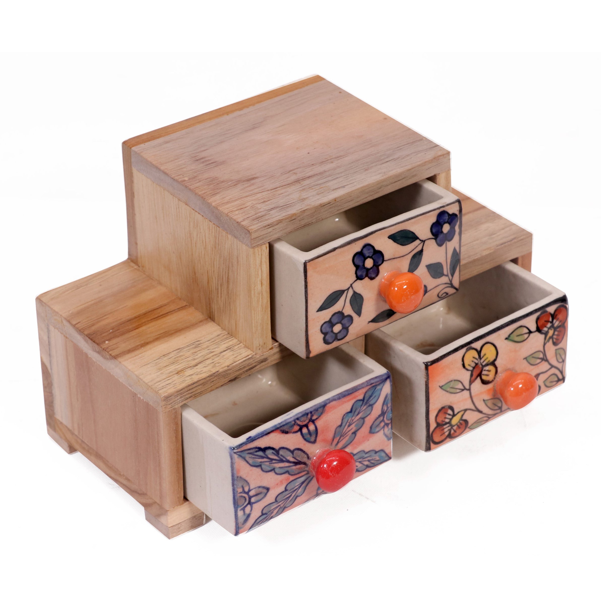 2 +1 tower drawer wide ceramic organizer Desk Organizer