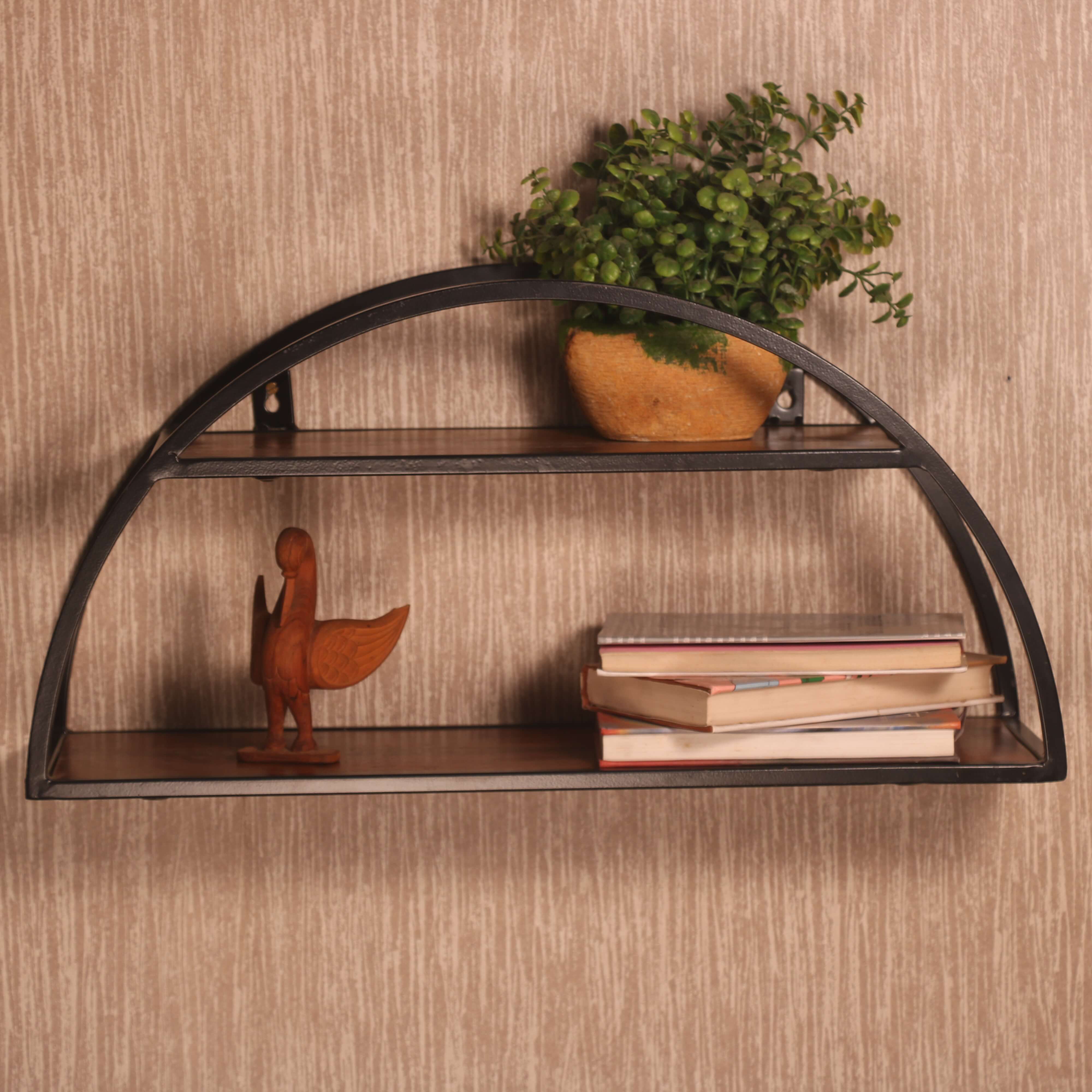 Semi Circle Floating Shelf Rack