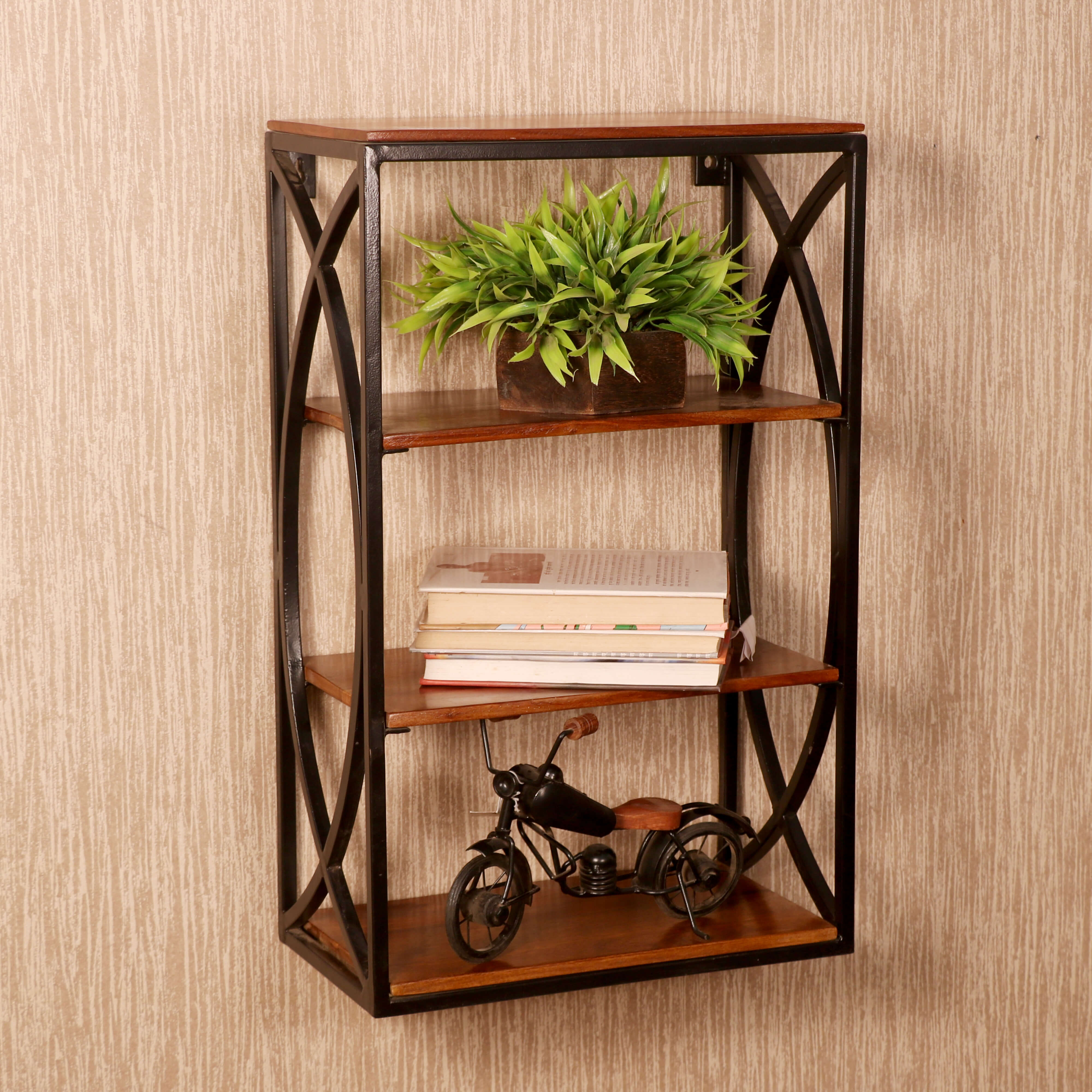 Fish Grill Wooden Shelf Rack