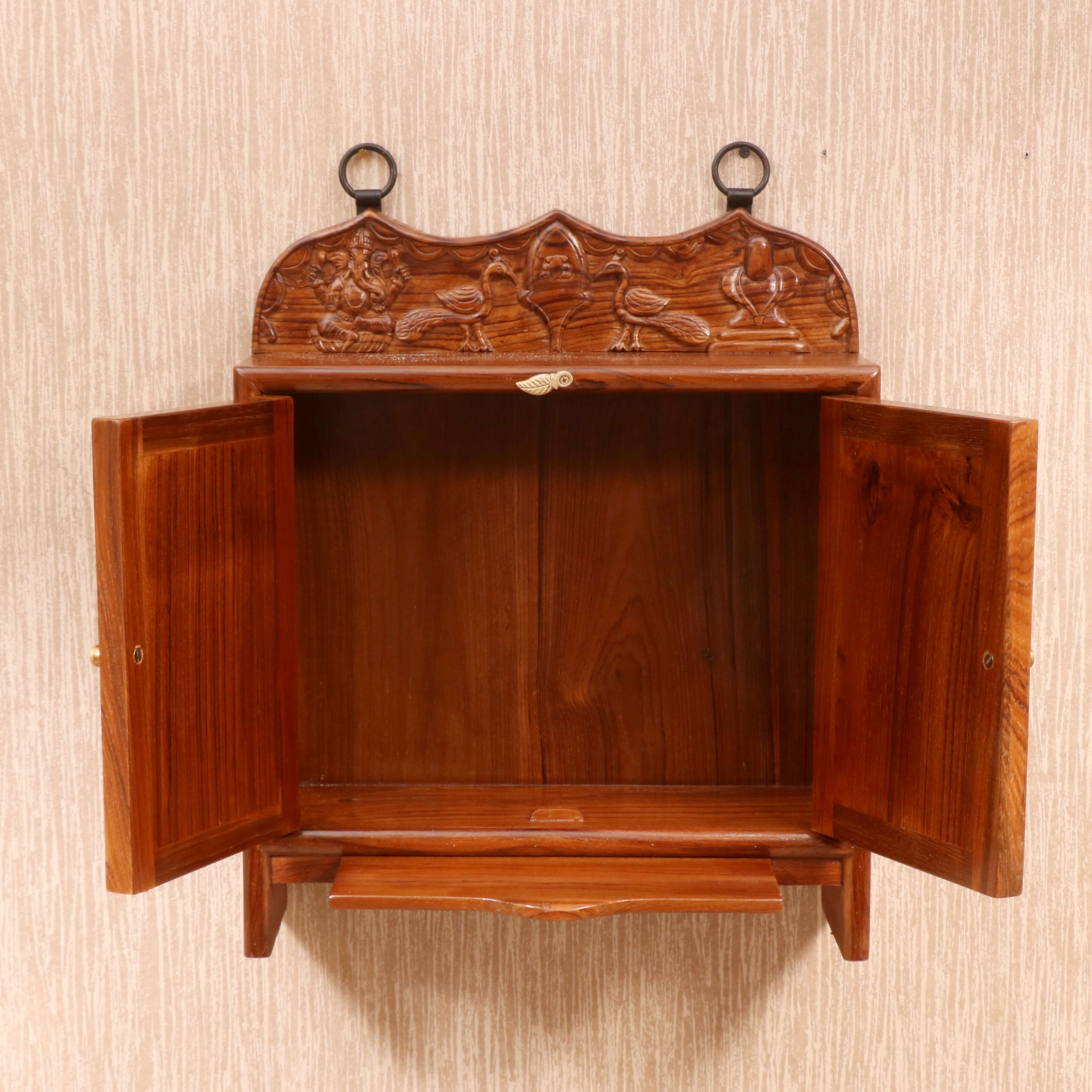 Carved Wooden Wall Cabinet Temple