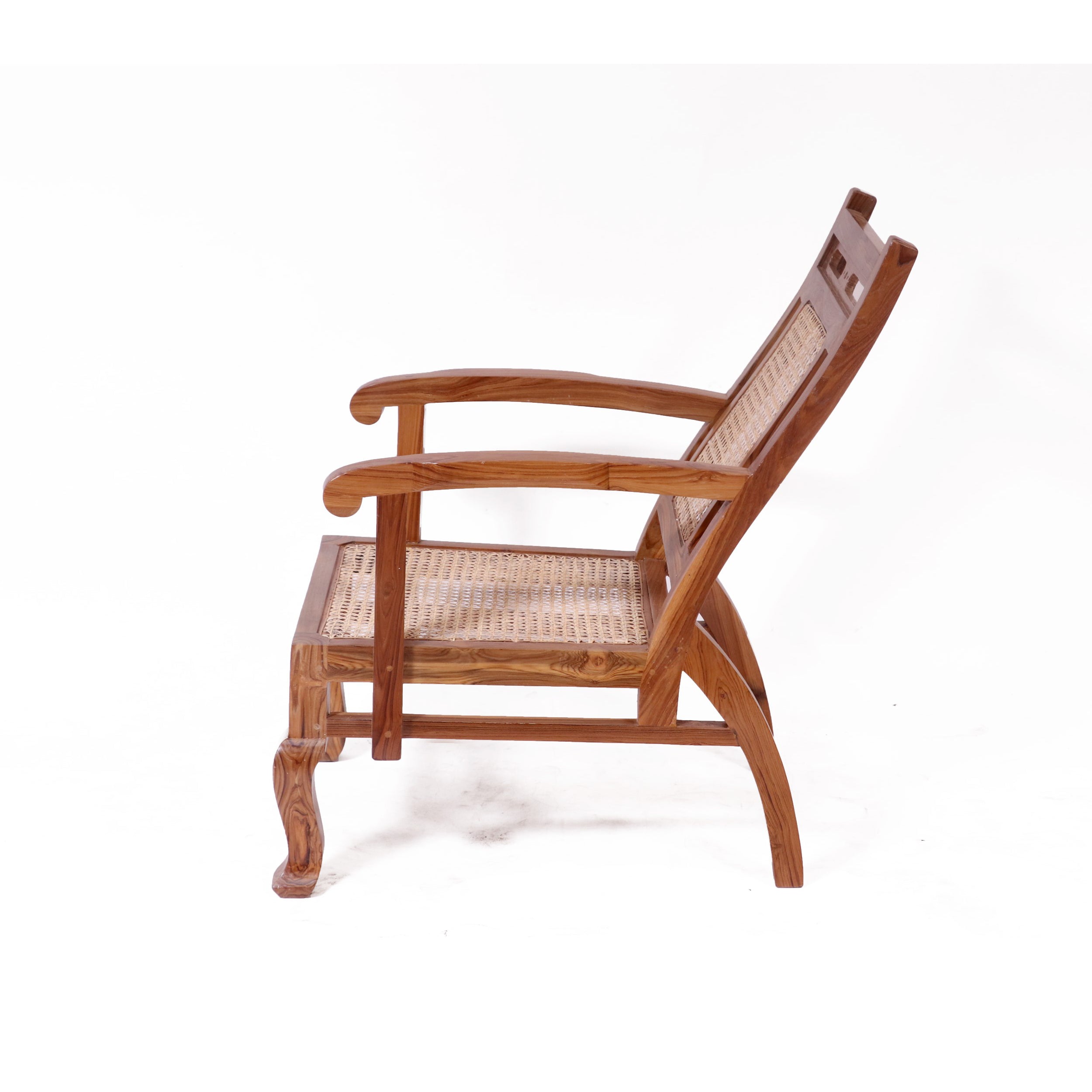 Teak wood cane back Chair Easy Chair
