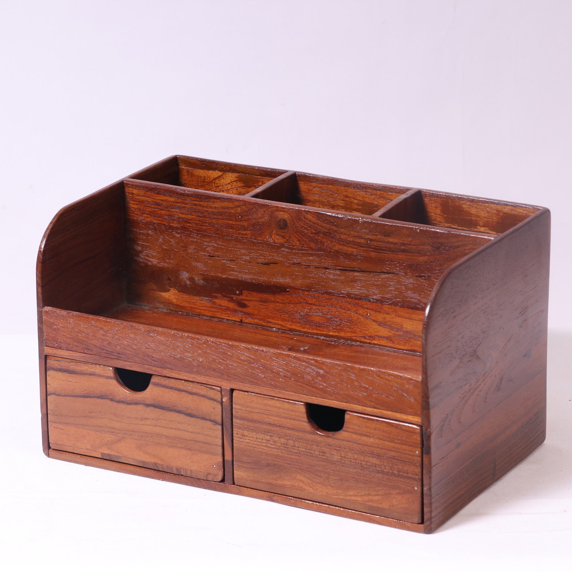 Wooden double drawer multiple slots desk organiser Desk Organizer