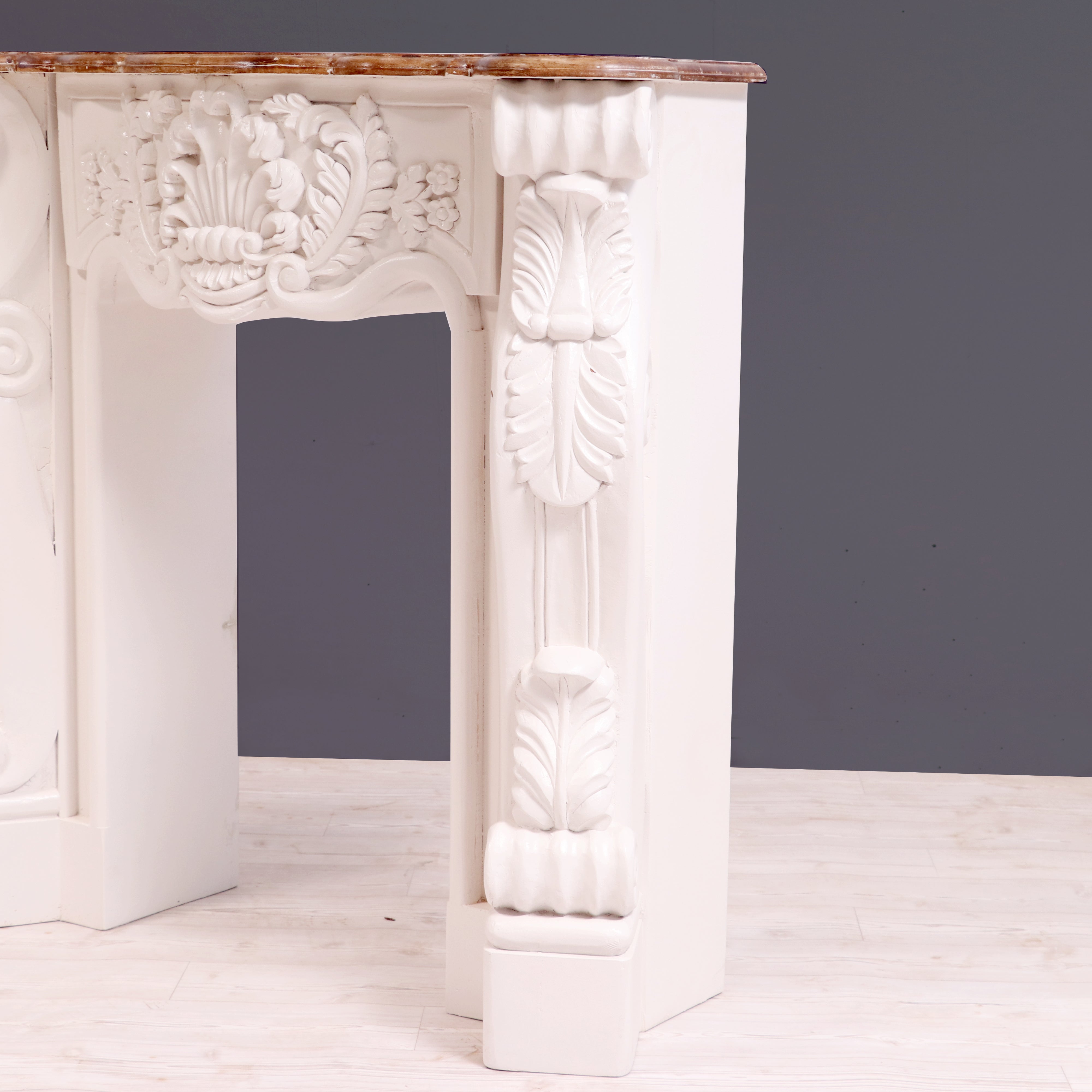 Solid wood fire mantel carved french console table Console Table