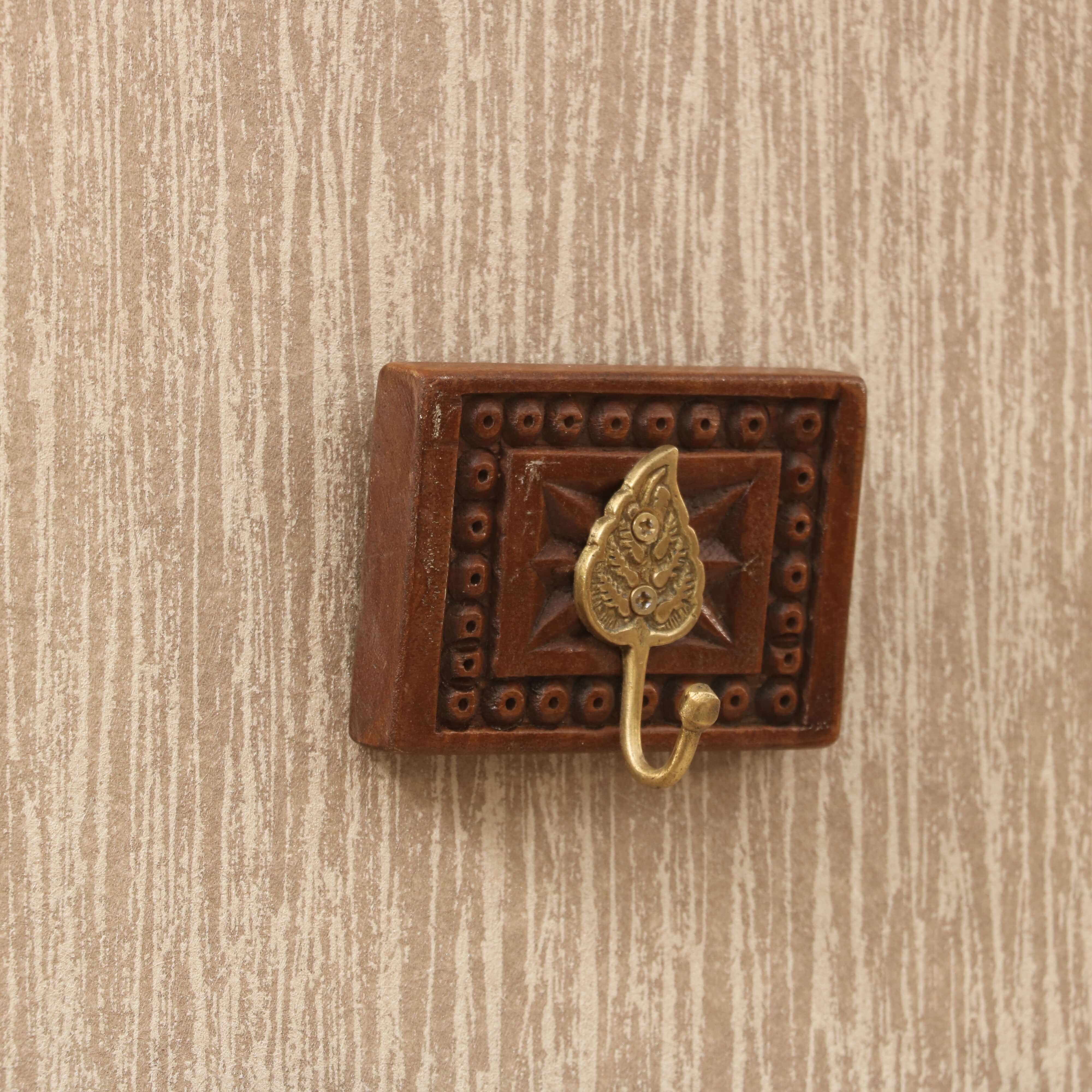 Single Hook Wooden Carved Cloth Hook Hook