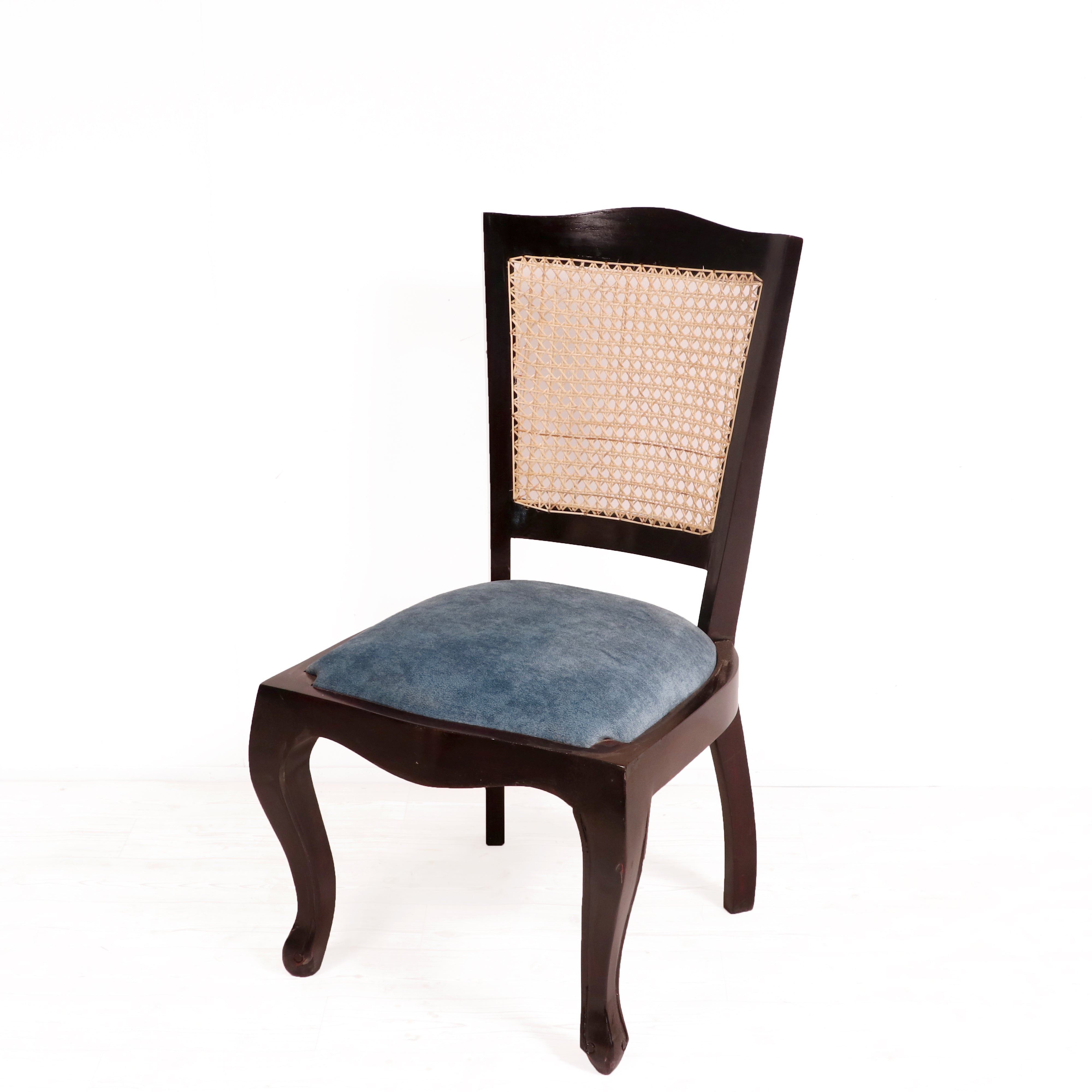 Classic Cane chairs with Modern Dining table 6 Seater Set Dining Set