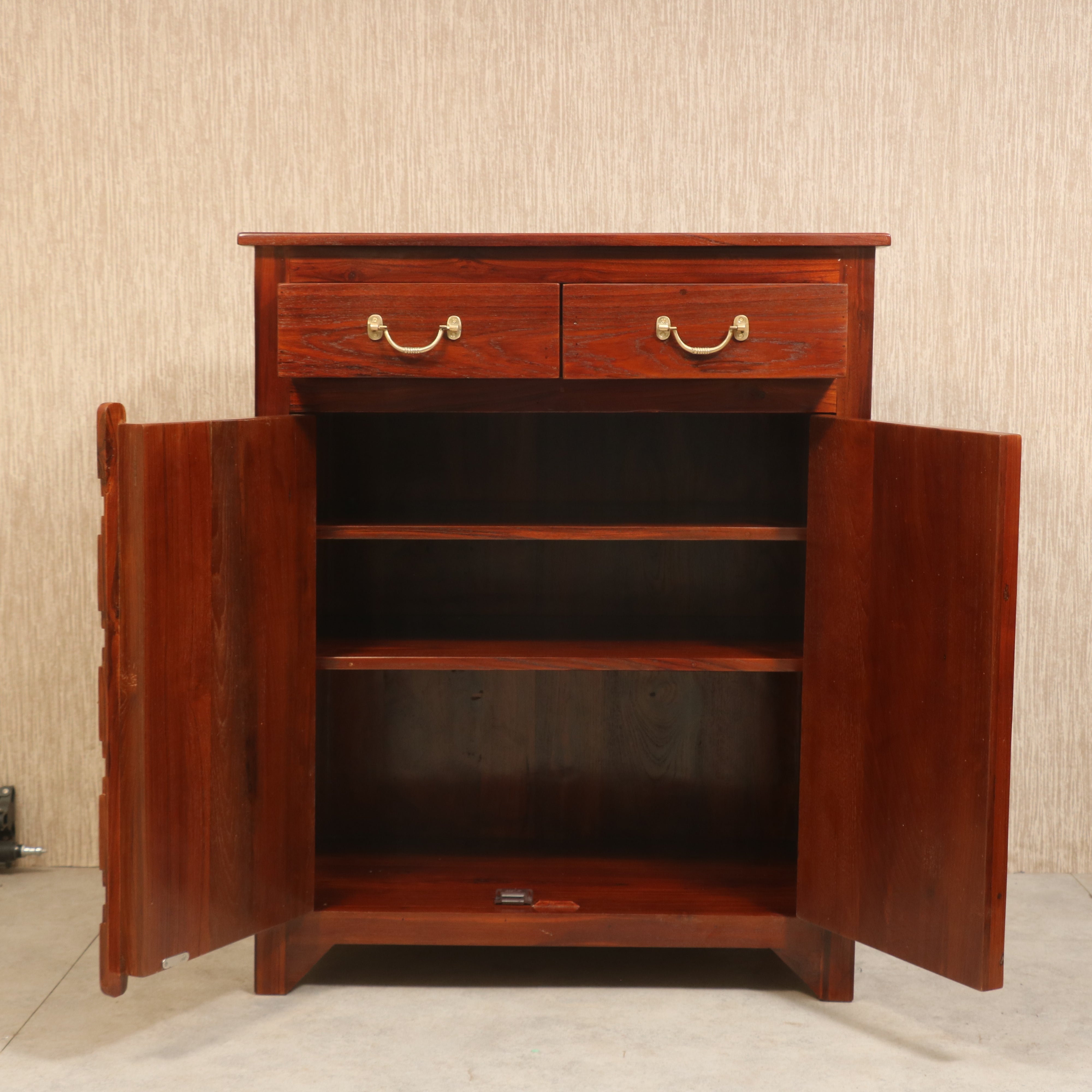 Brass work Carved Cupboard (33 x 18 x 40 Inch) Cupboard