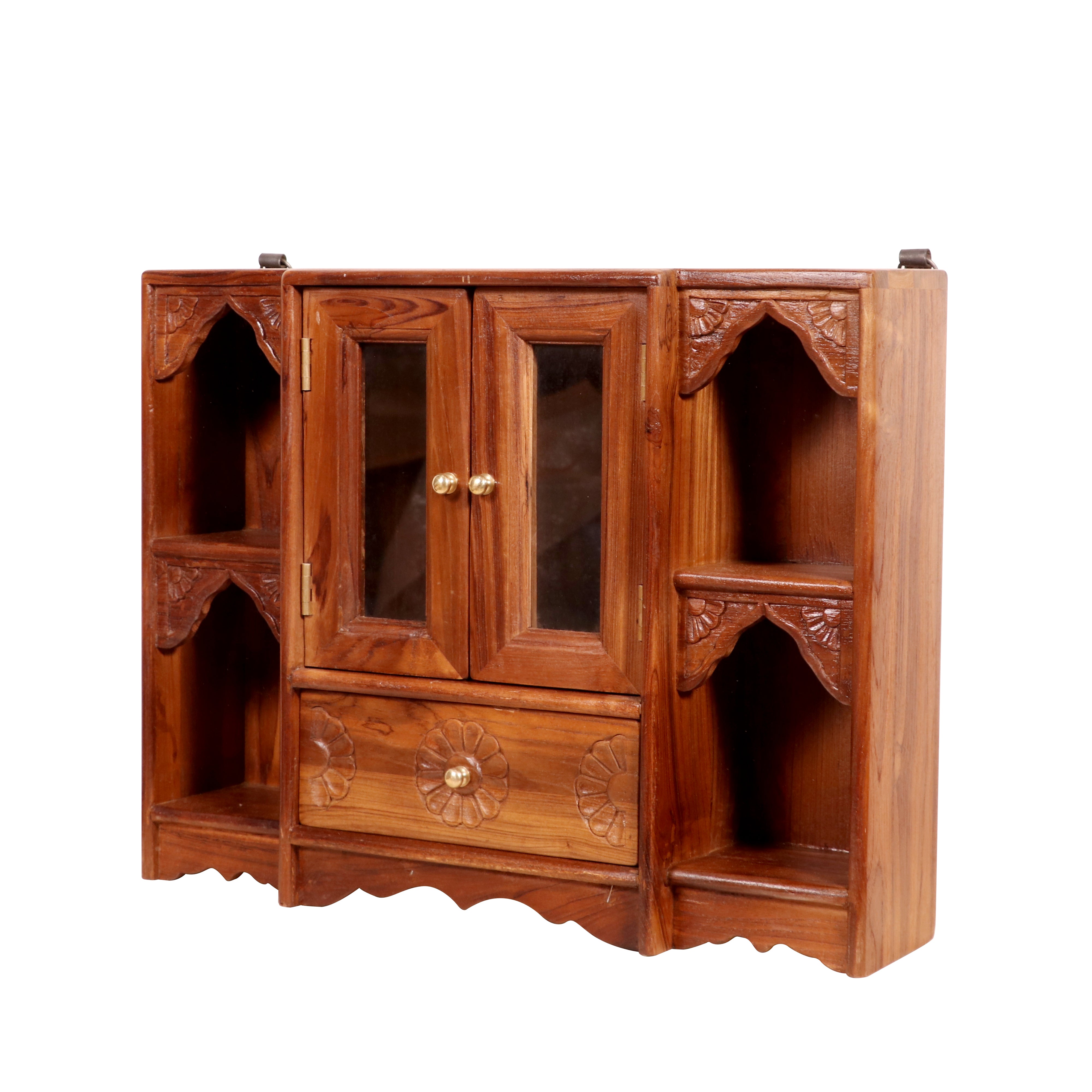 Arch Style 2-Door and 1-Drawer Hanging Cabinet Wall Cabinet