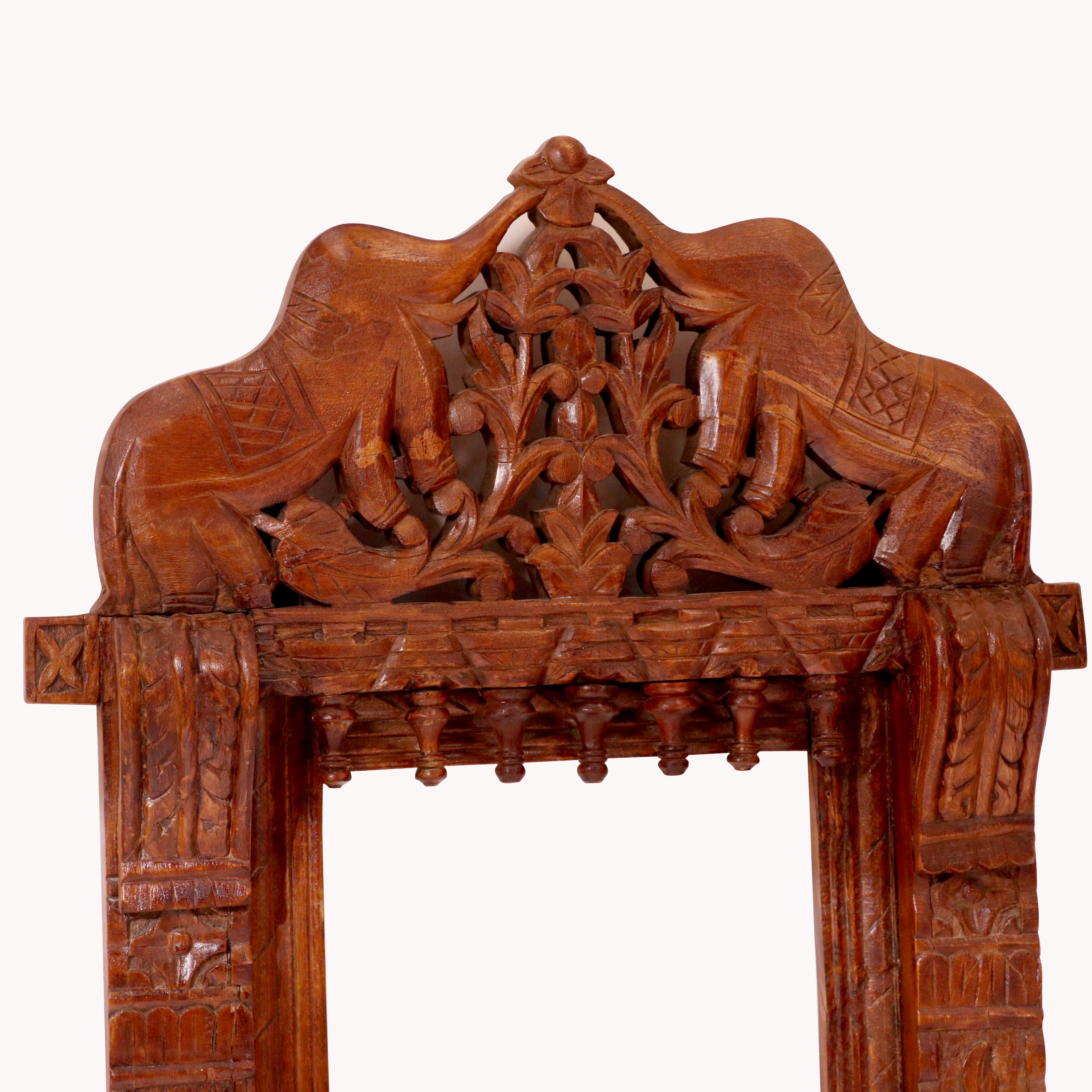 Royal elephant windows concept wooden mirror Mirror