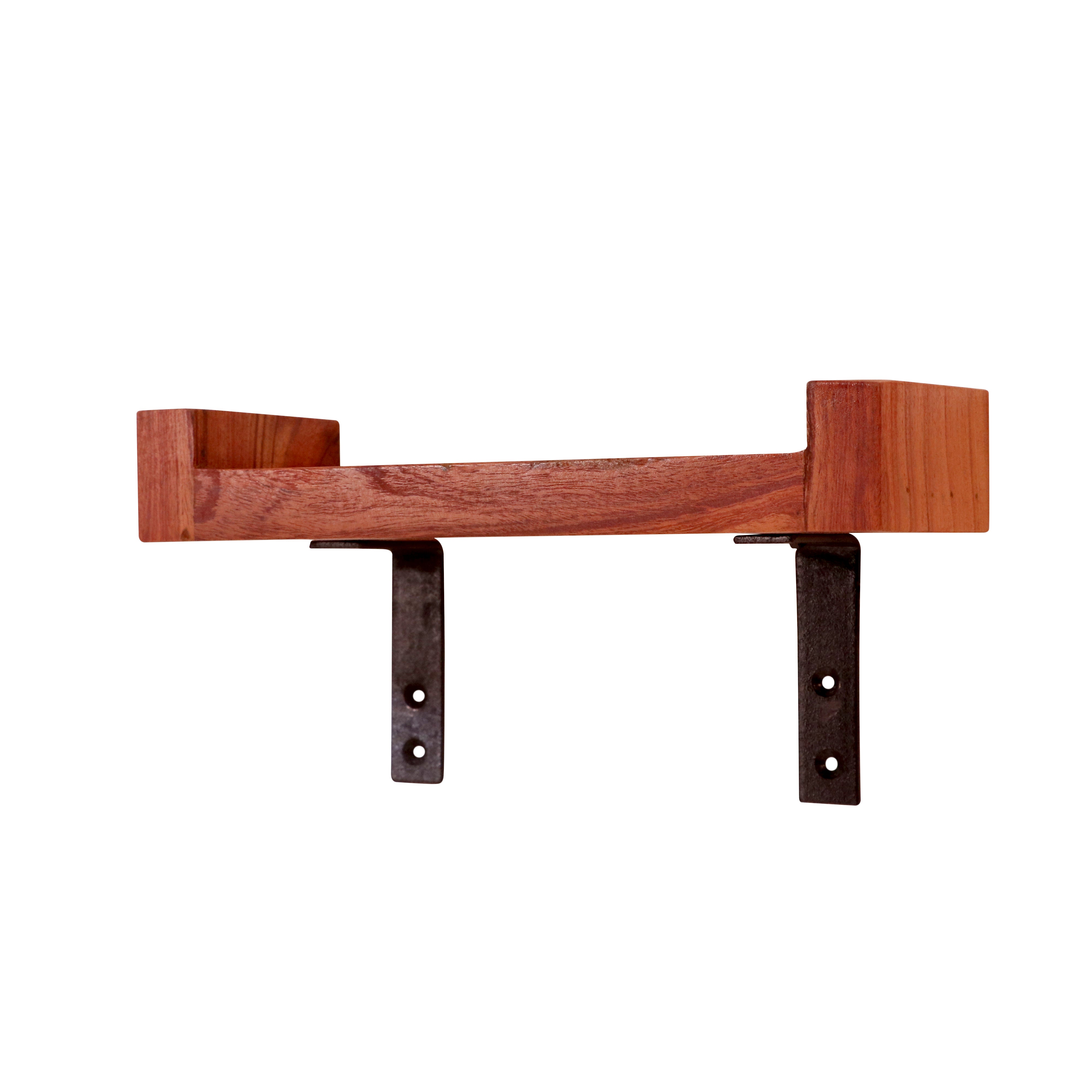 Wooden Wall Hanging With Iron Stand (Set of 2) Rack